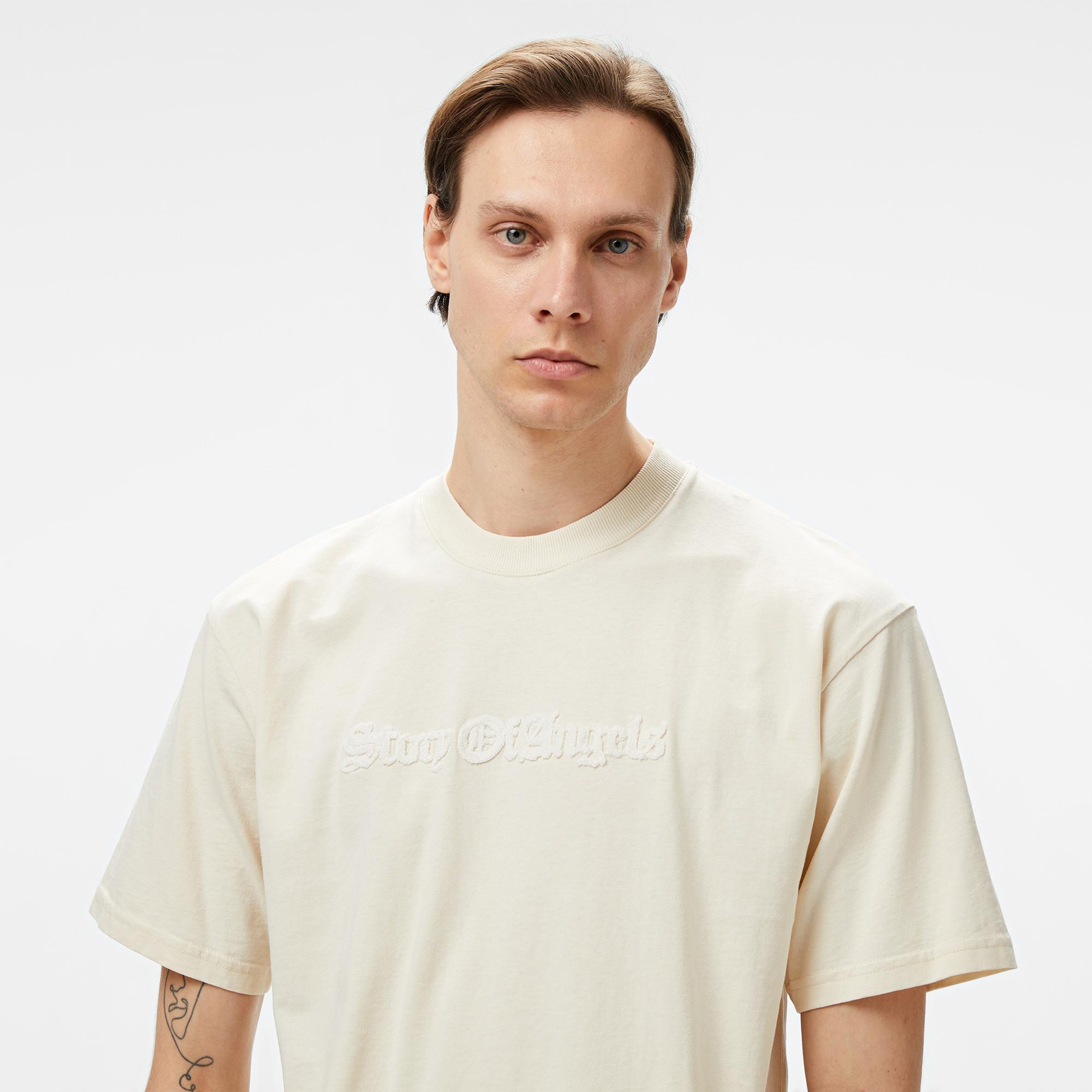 Story Of Angels Soa Wool Chain Emb. Erkek Krem T-Shirt