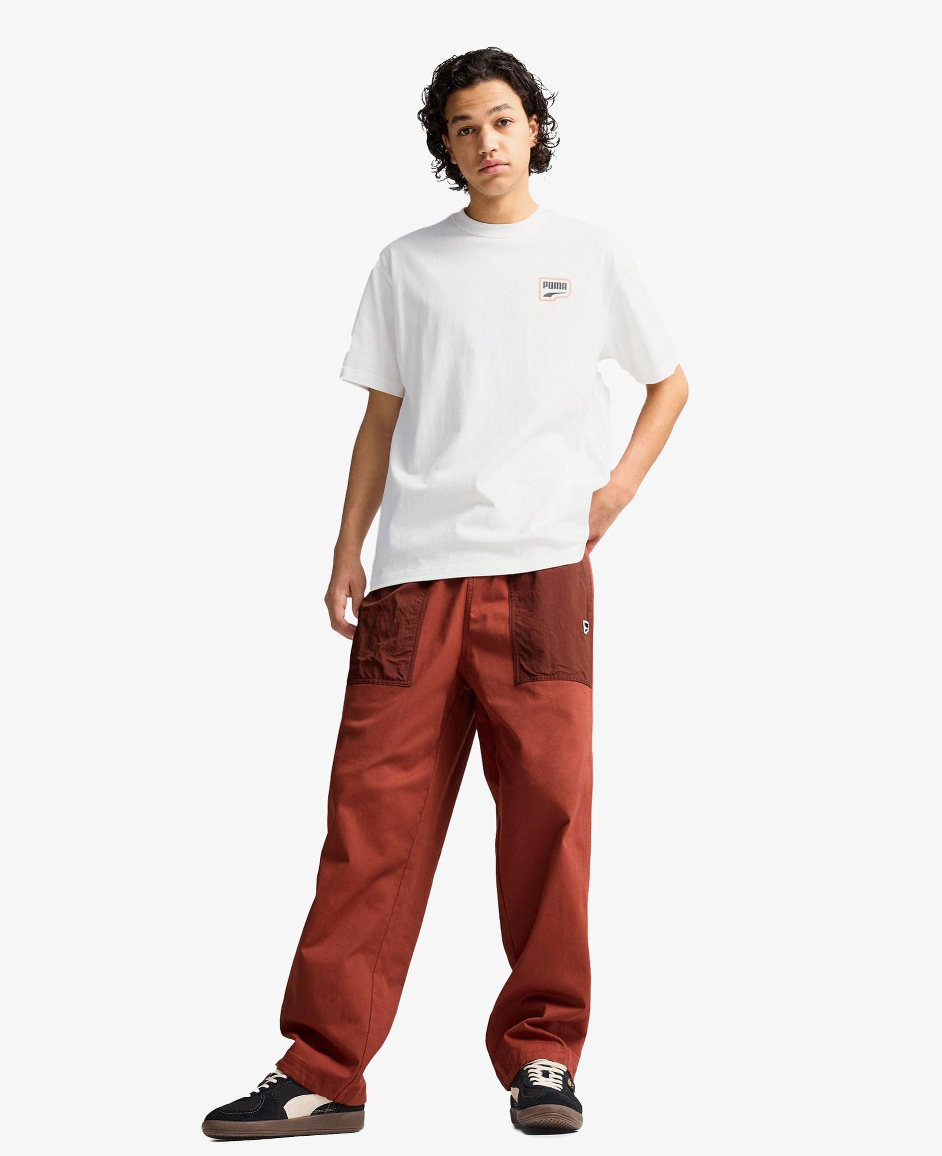 Puma Downtown Relaxed Graphic Unisex Beyaz T-Shirt