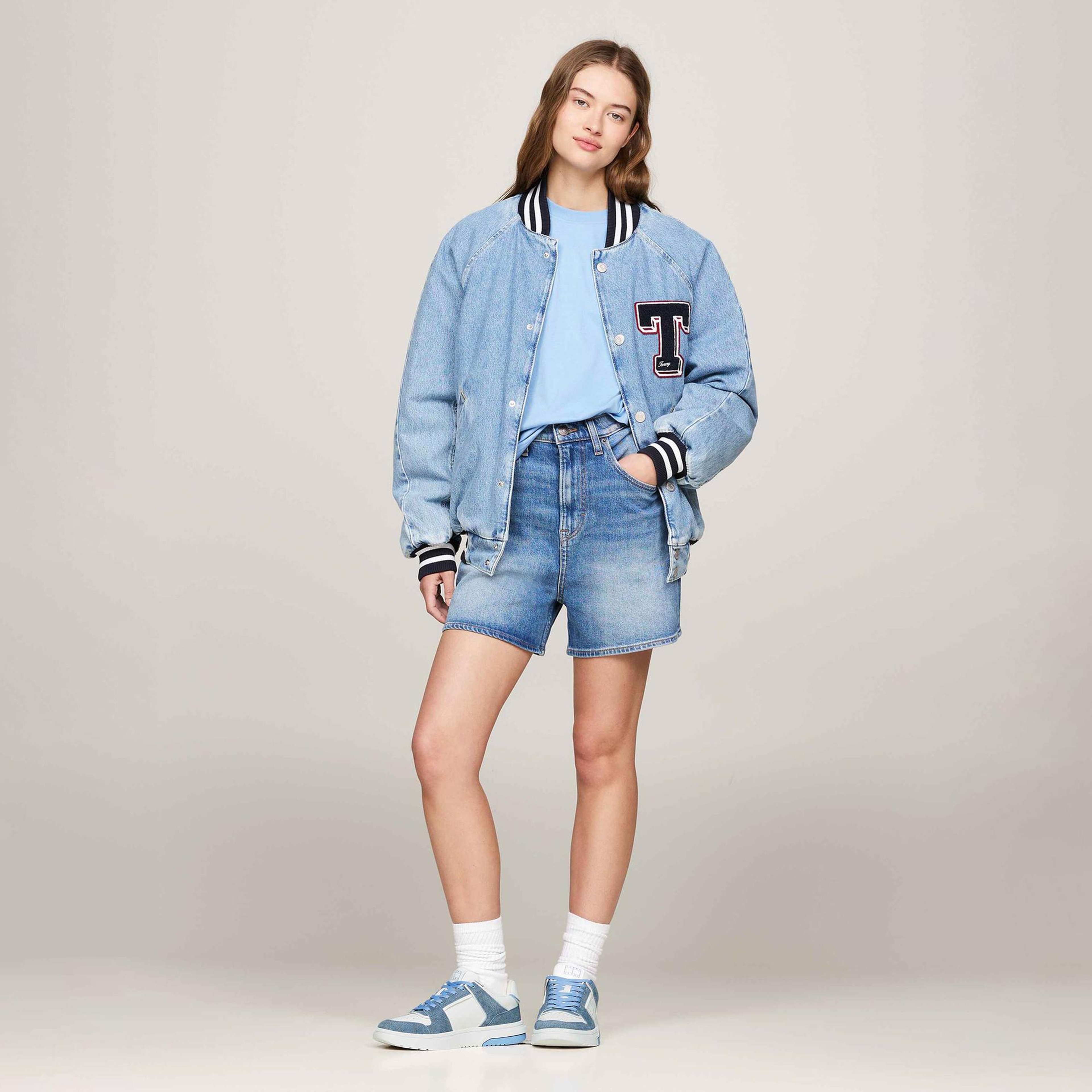 Tommy Jeans The Brooklyn Denim Leather Kadın Mavi Spor Ayakkabı