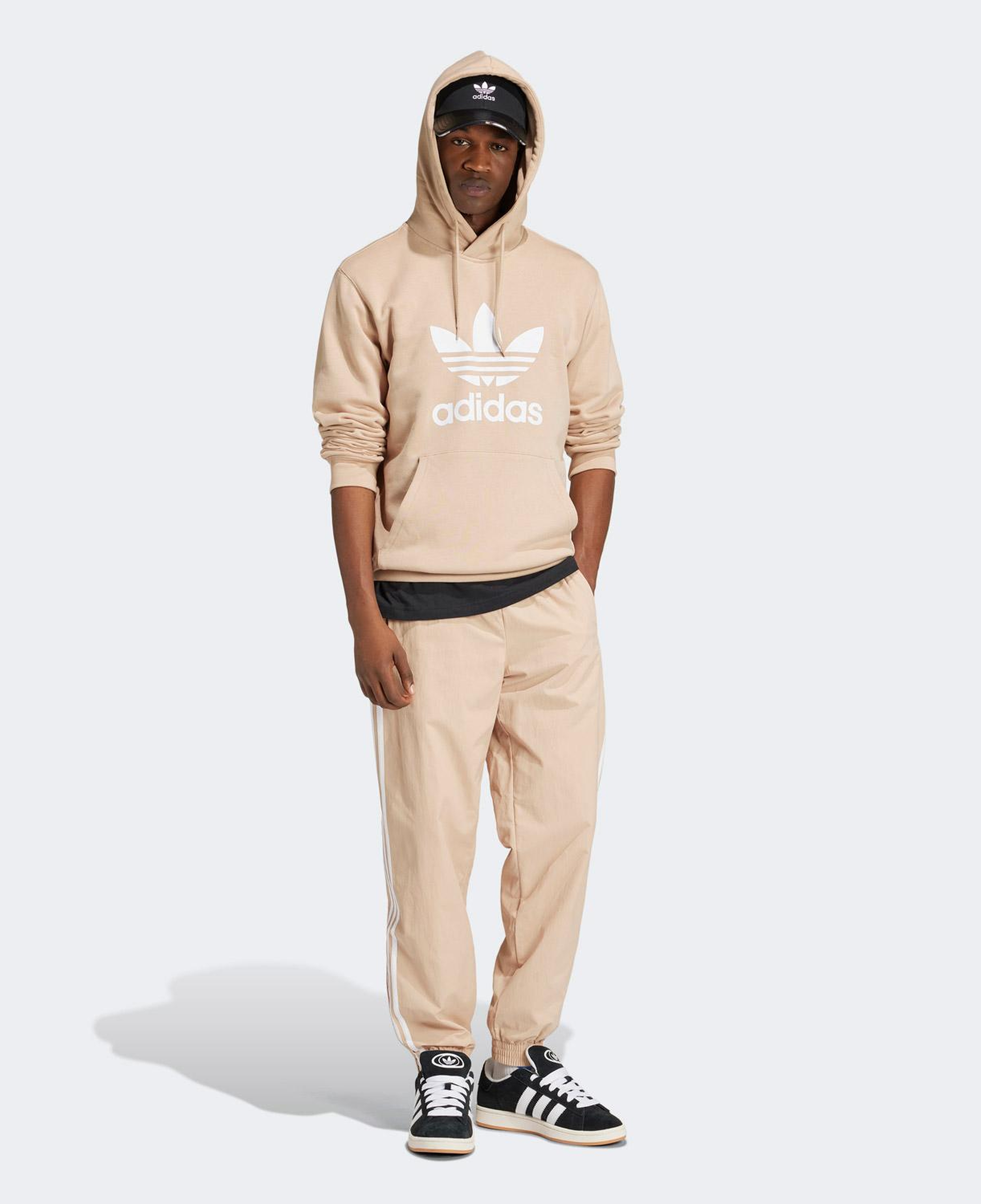 adidas Adıcolor Classıcs Trefoıl Kapüşonlu Erkek Bej Sweatshirt