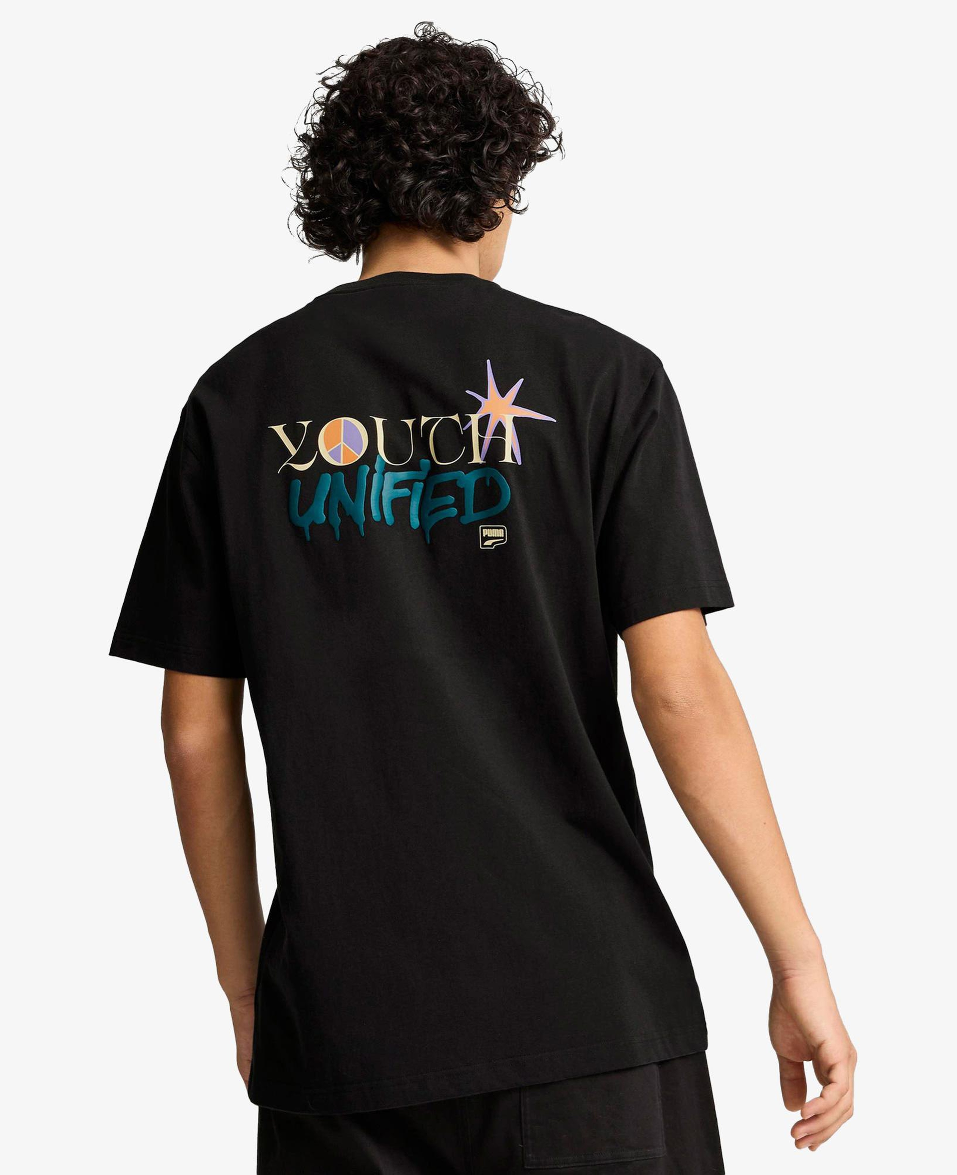 Puma Downtown Relaxed Graphic Unisex Siyah T-Shirt