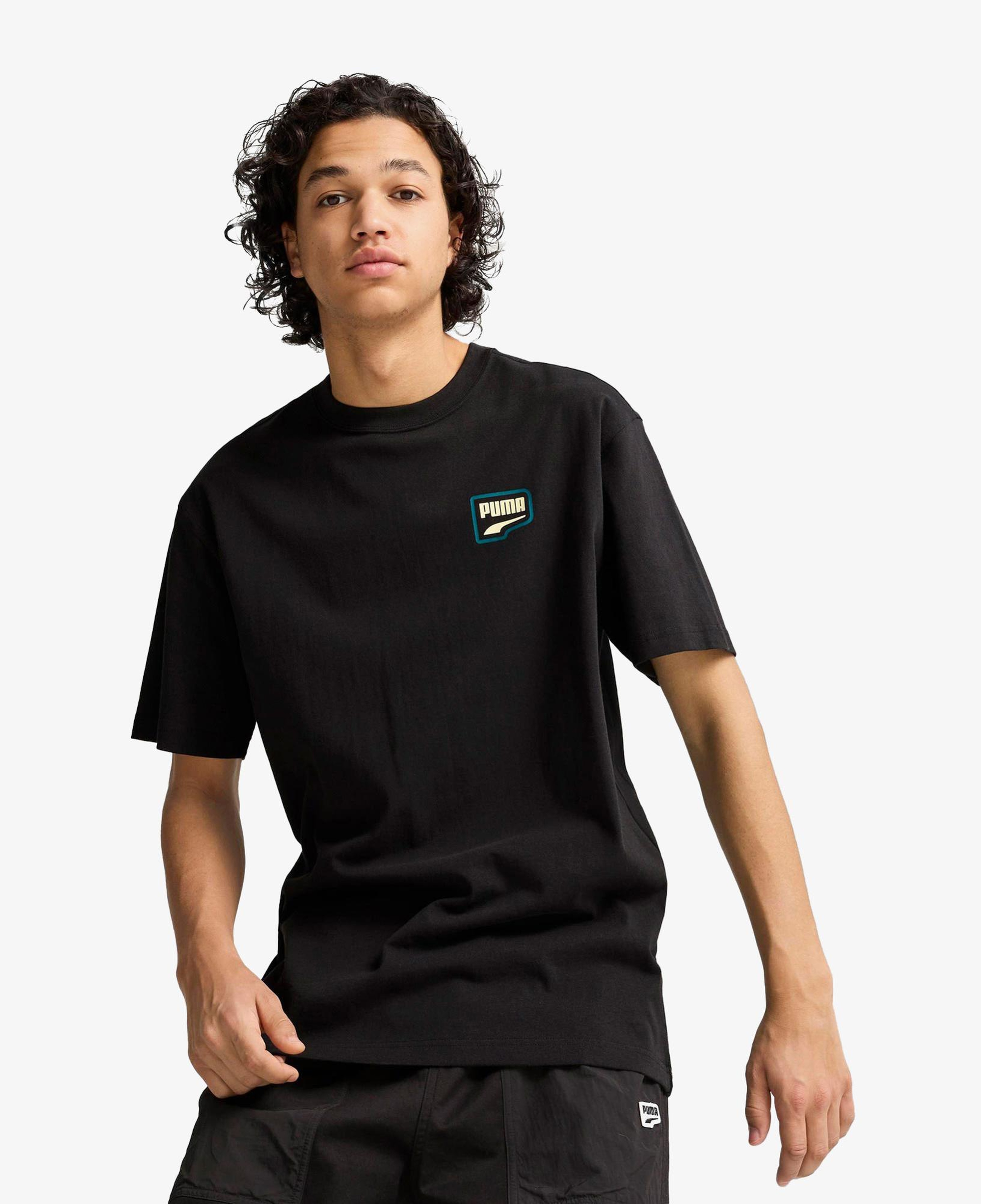 Puma Downtown Relaxed Graphic Unisex Siyah T-Shirt