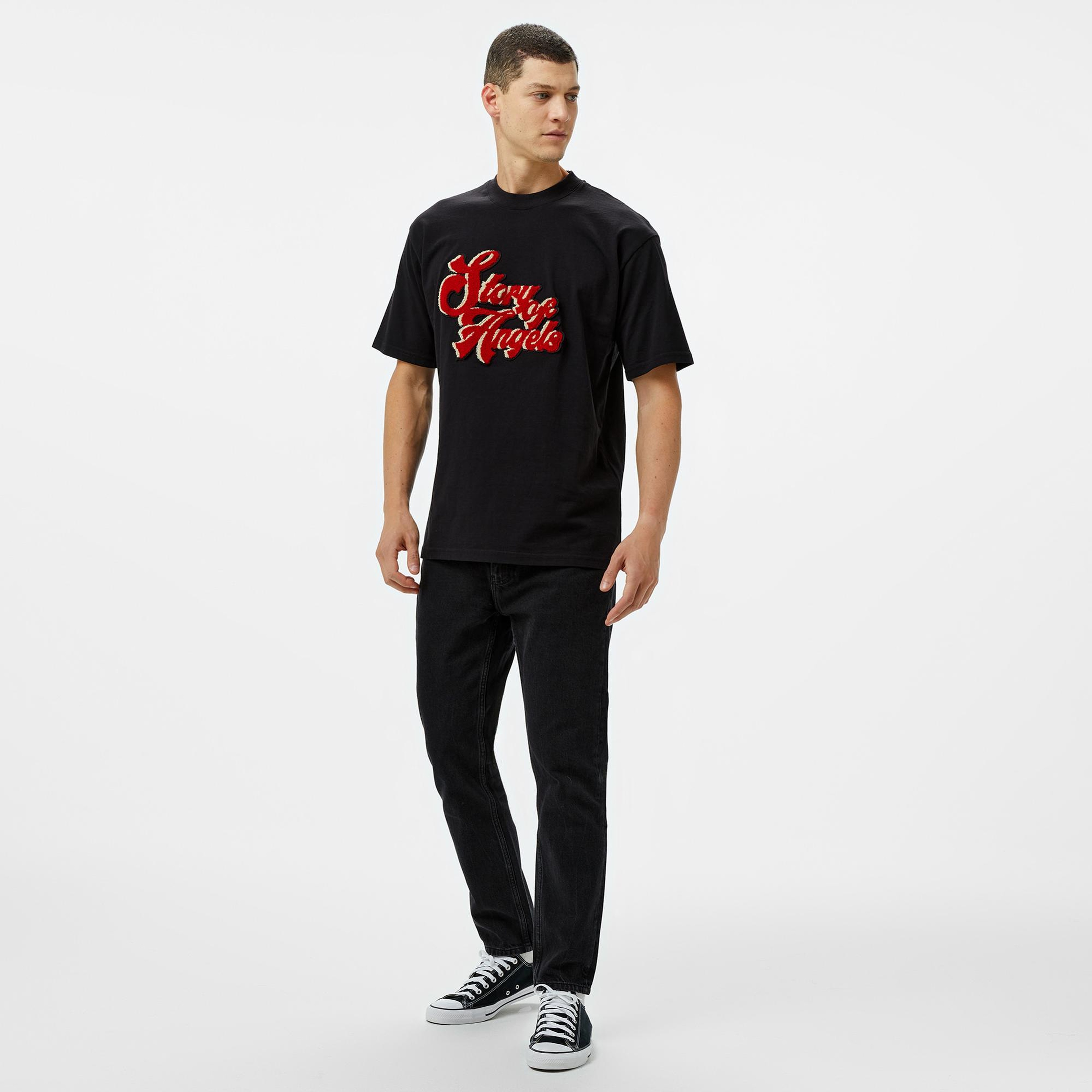Story Of Angels Soa Graffiti Emb. Erkek Siyah T-Shirt