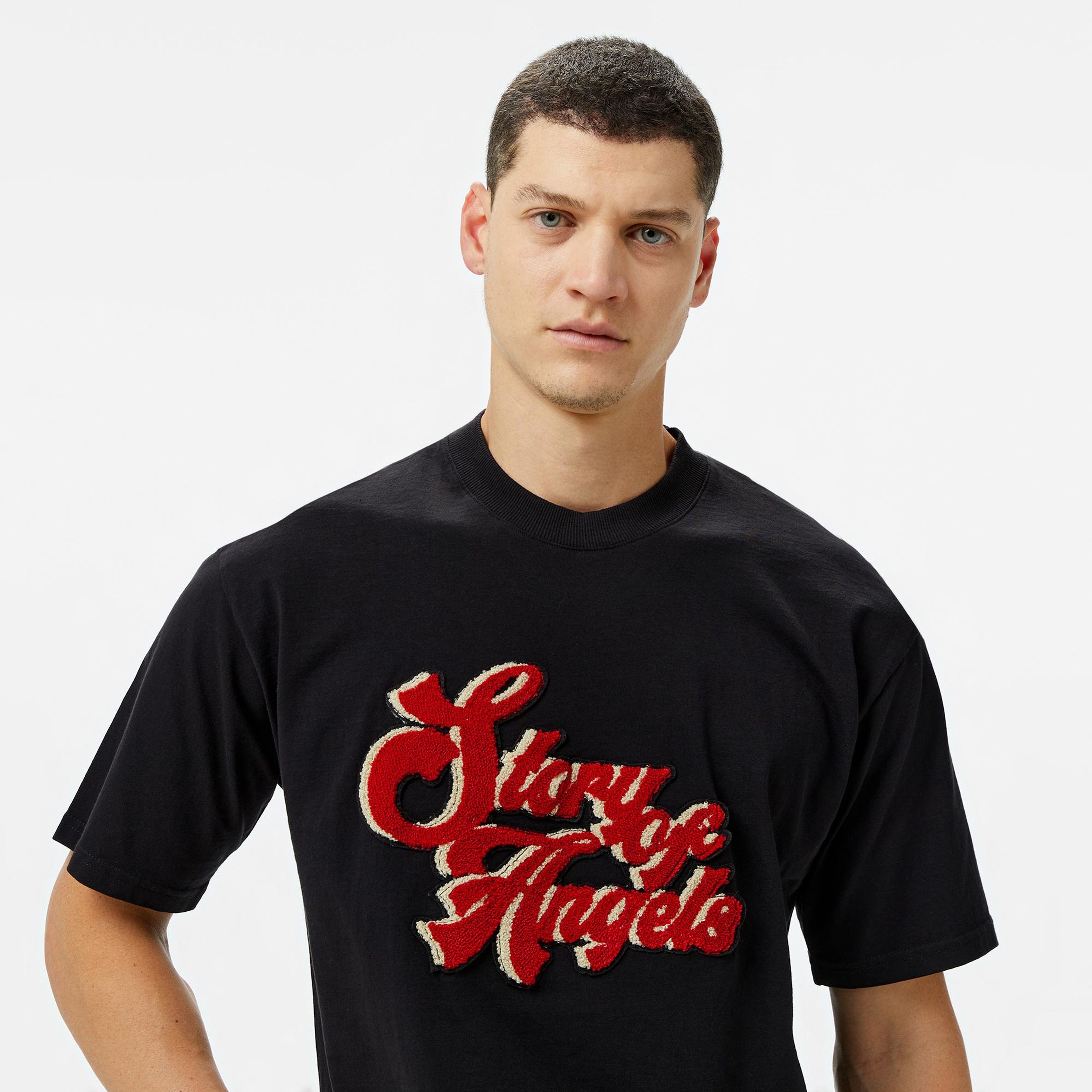Story Of Angels Soa Graffiti Emb. Erkek Siyah T-Shirt