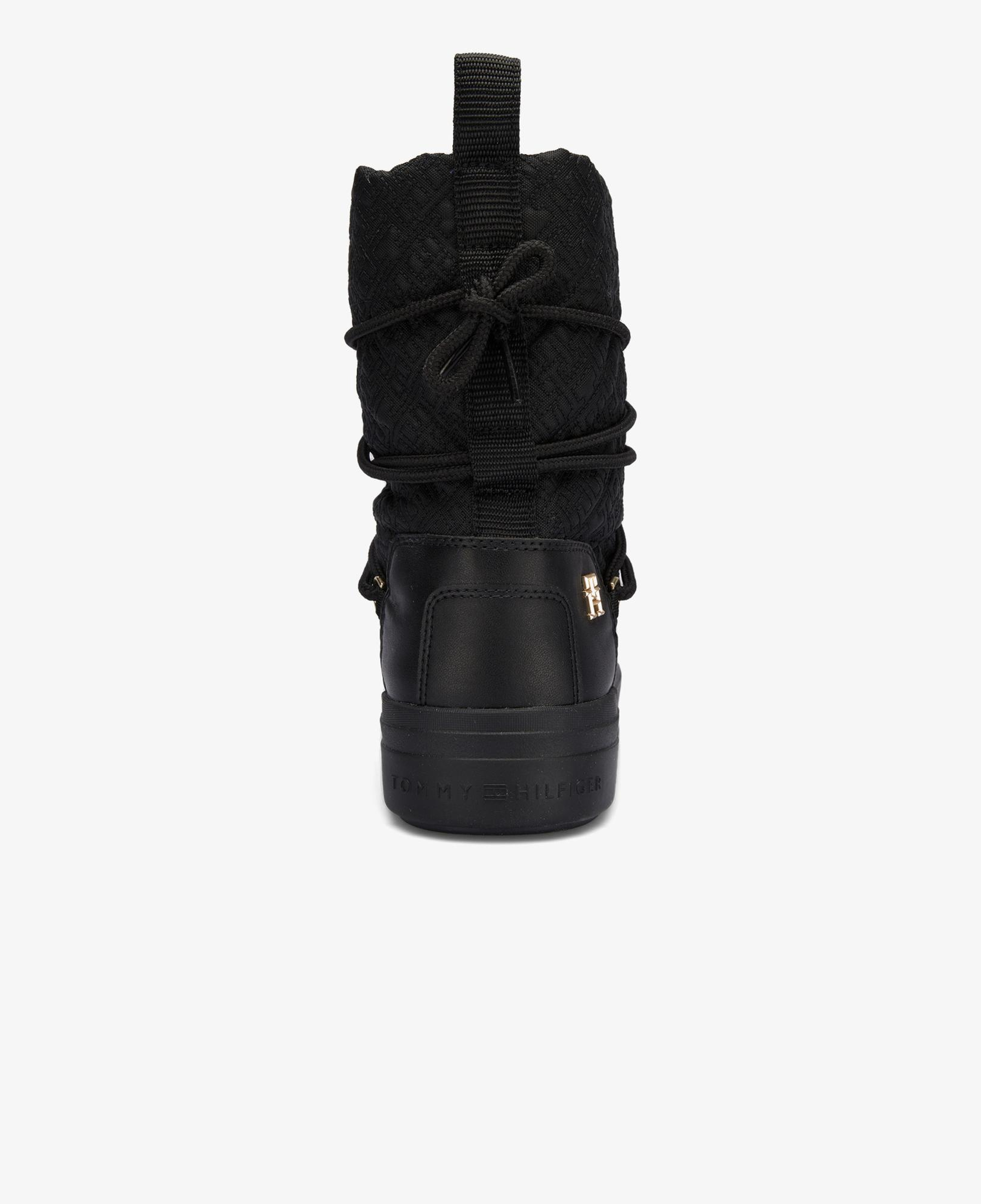 Tommy Hilfiger Lace-Up Monogram Kadın Siyah Bot