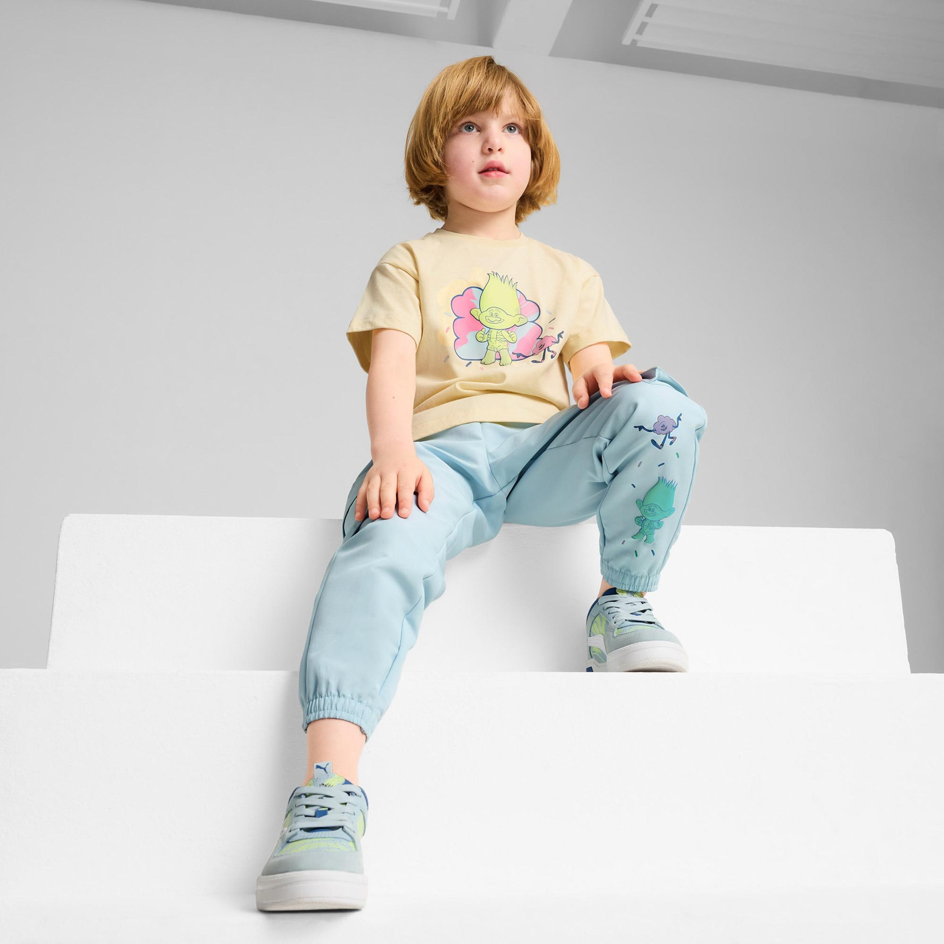 Puma X Trolls Graphic Çocuk Sarı T-Shirt