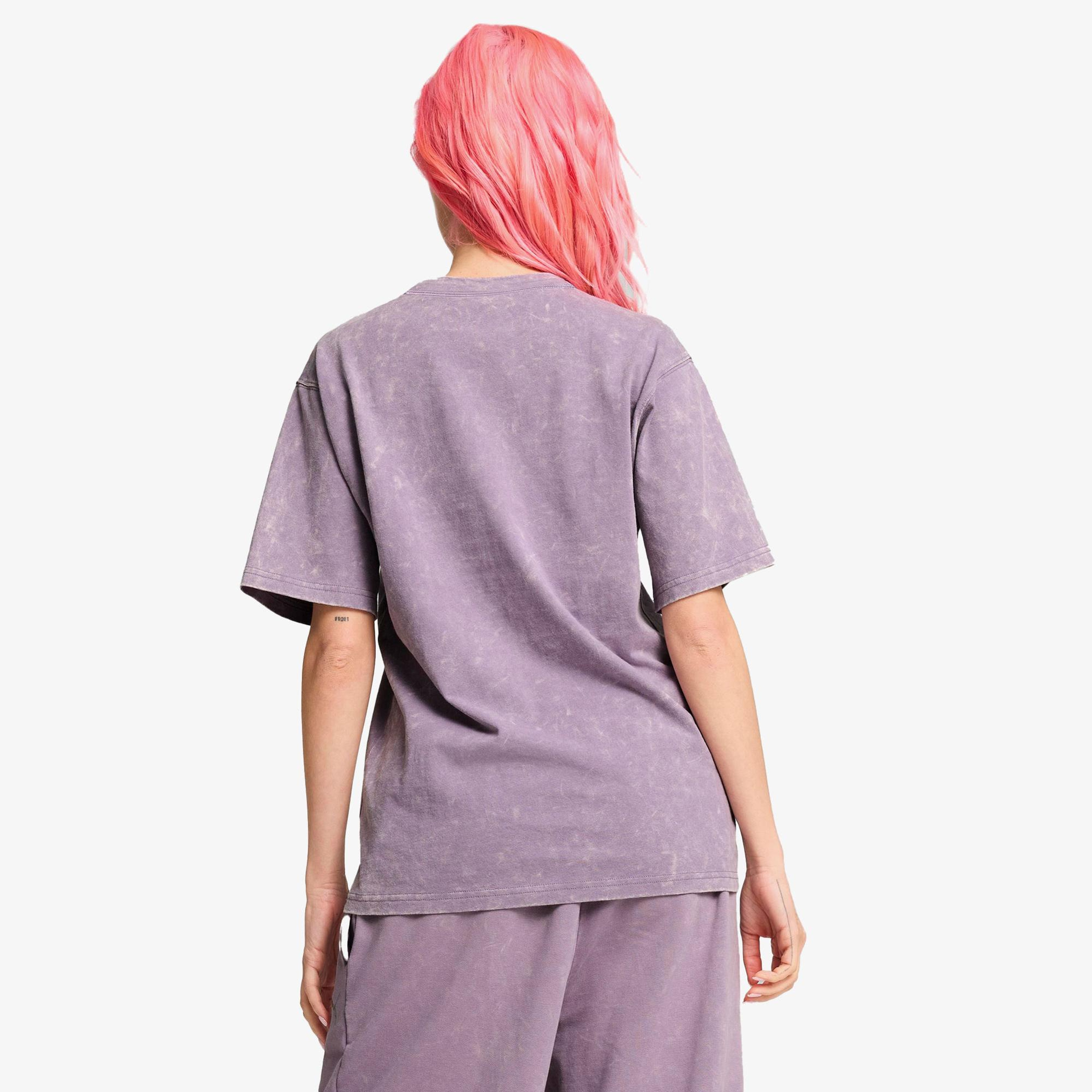 Puma Dare To Relaxed Washed Kadın Mor T-Shirt