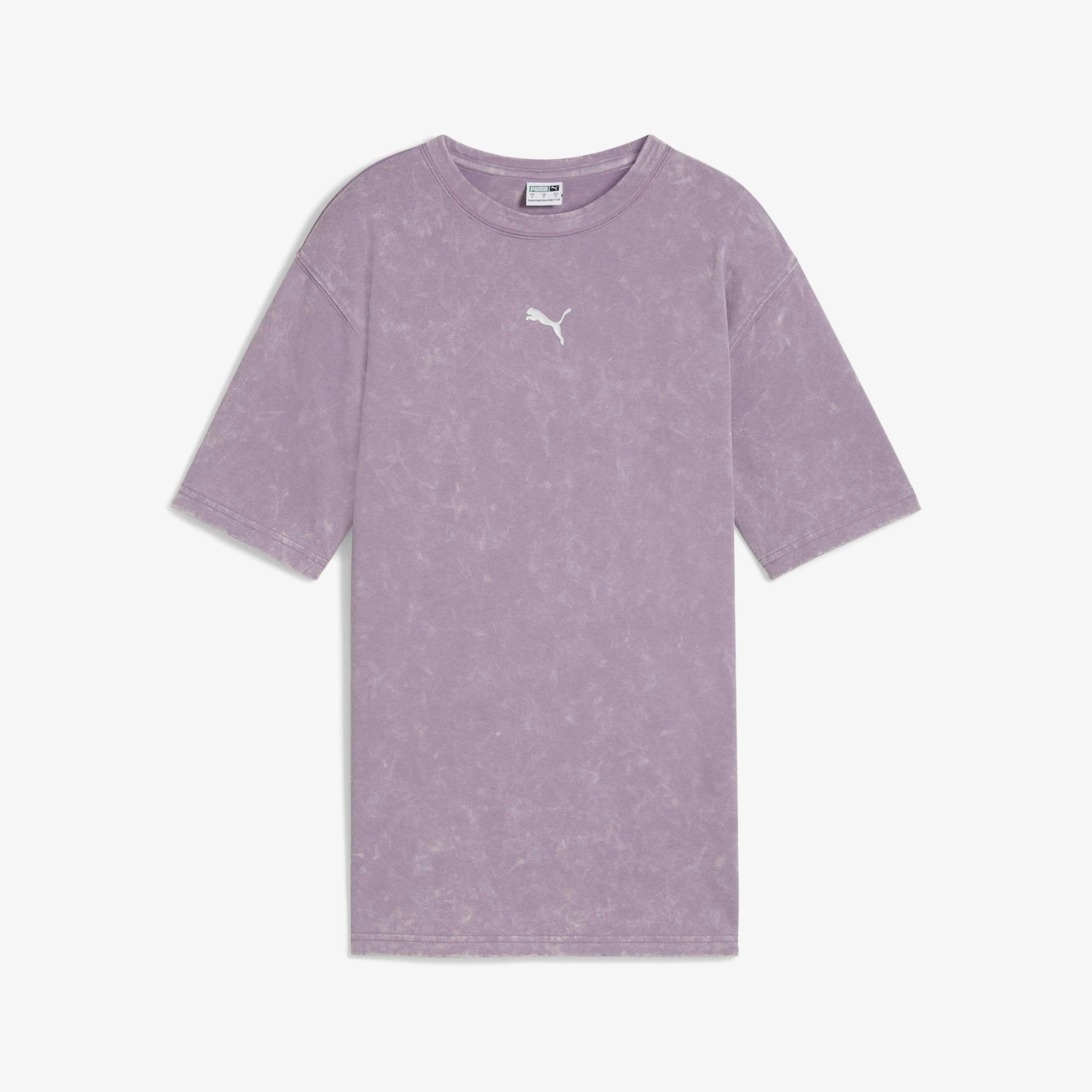 Puma Dare To Relaxed Washed Kadın Mor T-Shirt
