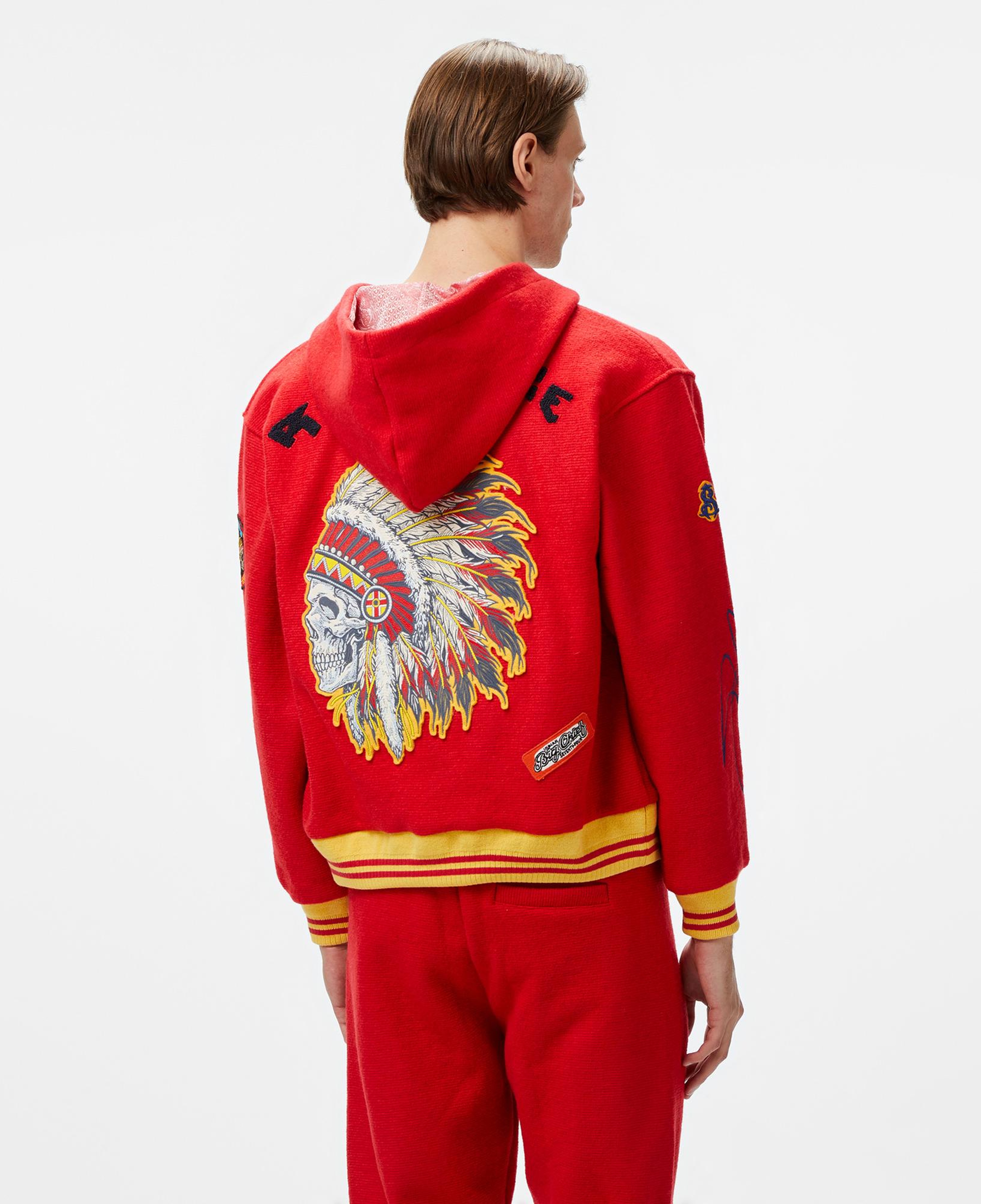 Story Of Angels Soa Big Chef Lana Wool Oversize Hooded Erkek Kırmızı Ceket