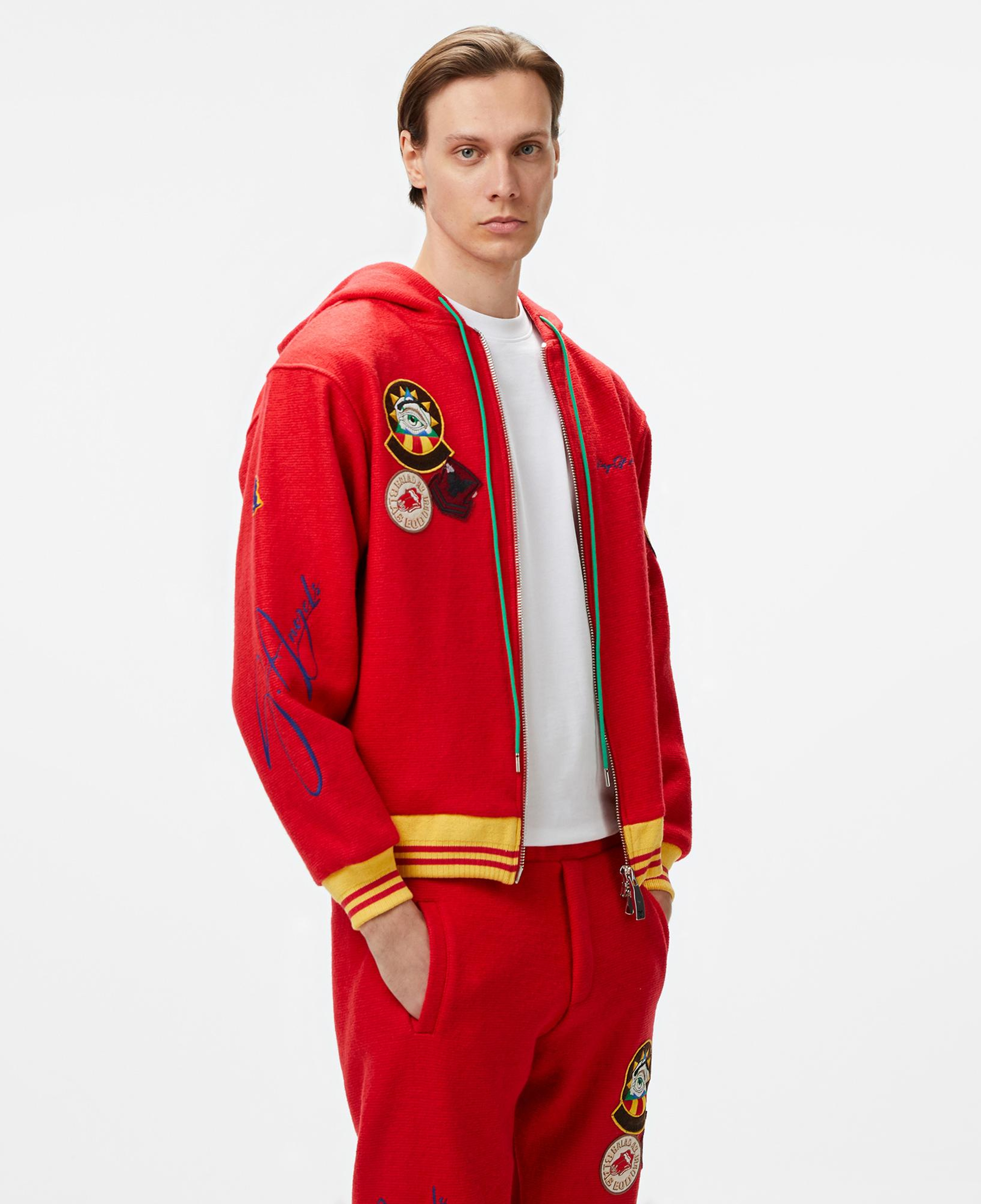 Story Of Angels Soa Big Chef Lana Wool Oversize Hooded Erkek Kırmızı Ceket