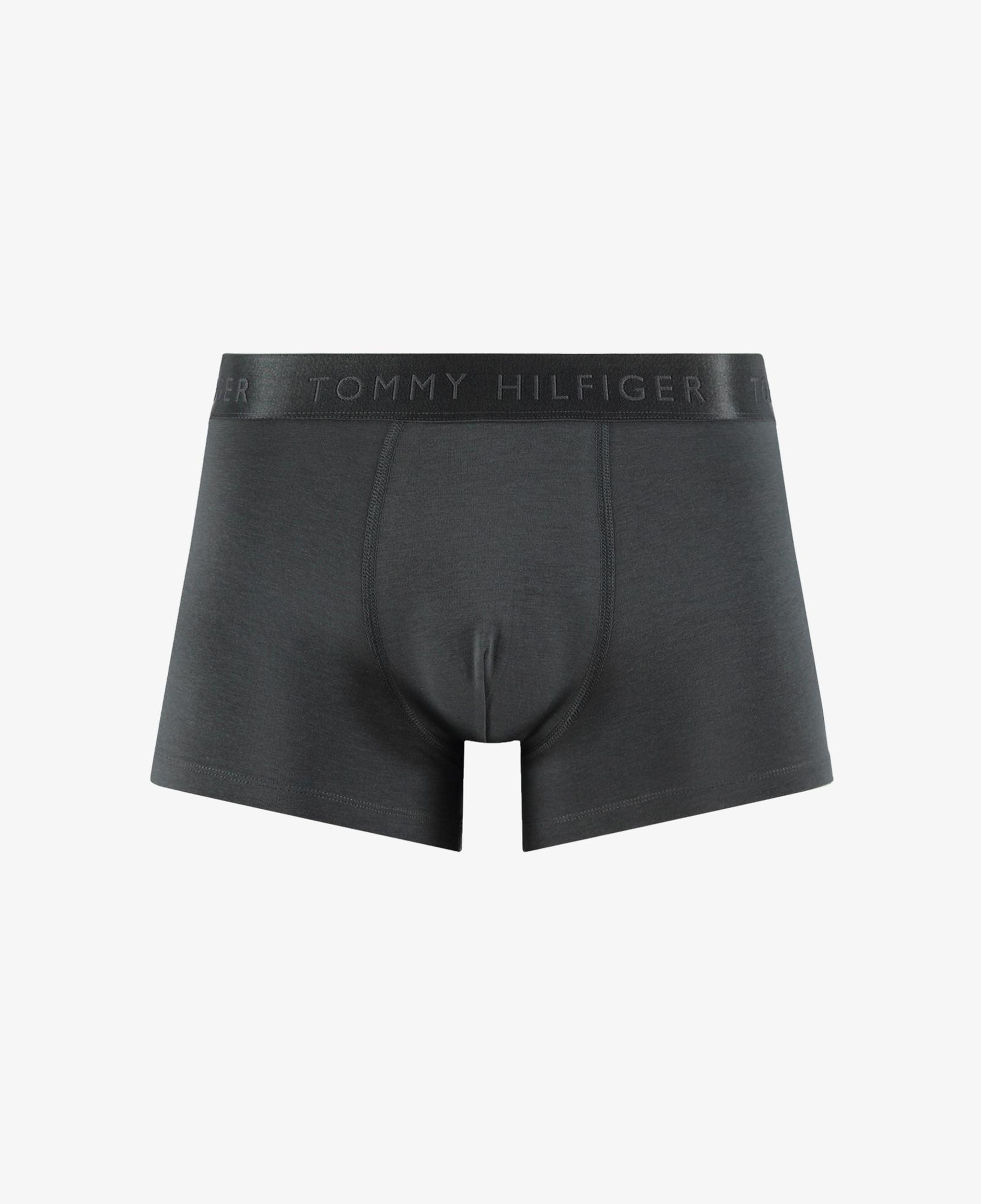 Tommy Hilfiger Trunk 3'lü Siyah Bantlı Erkek Siyah/Gri Boxer