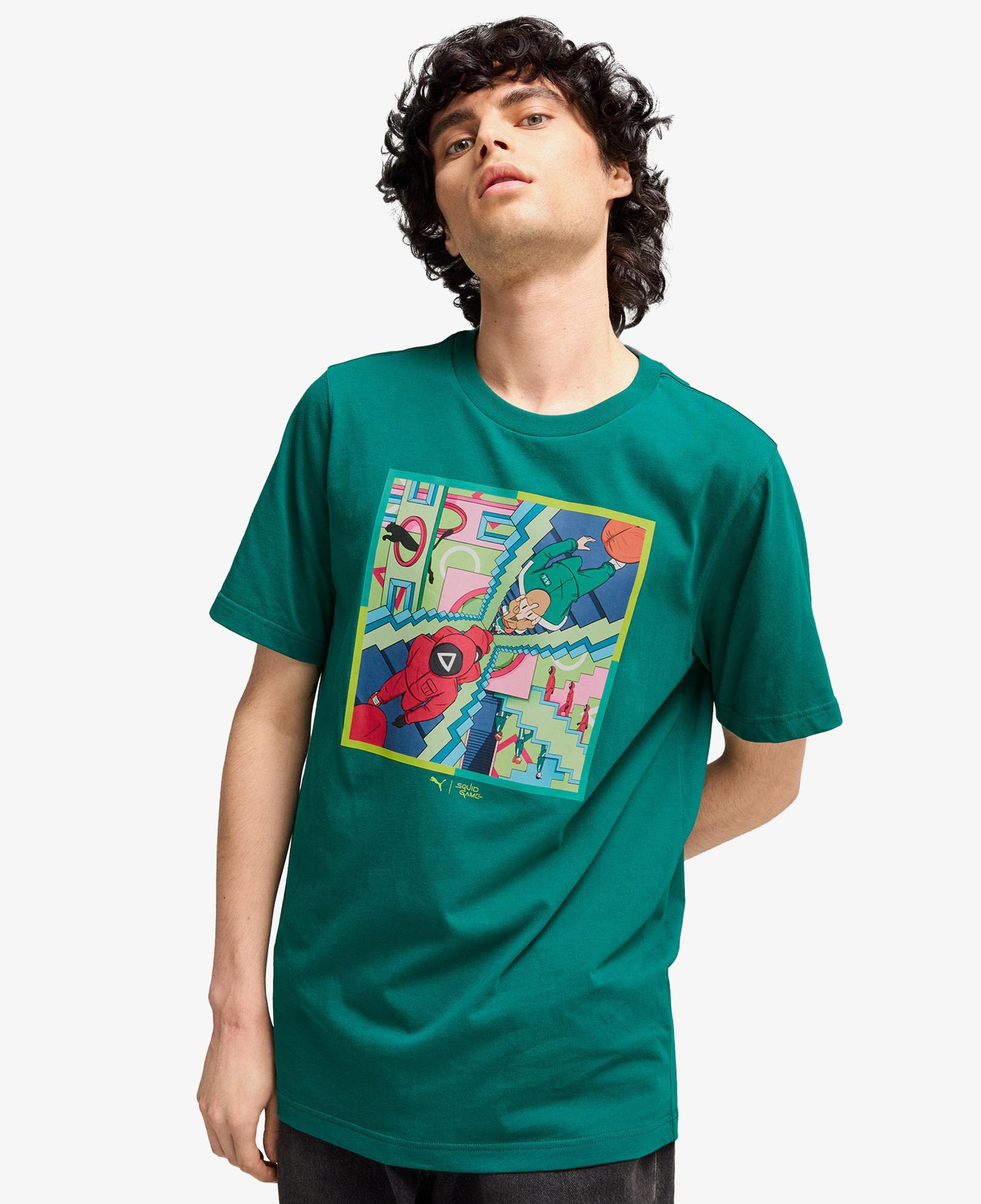 Puma X Squid Game Erkek Yeşil T-Shirt