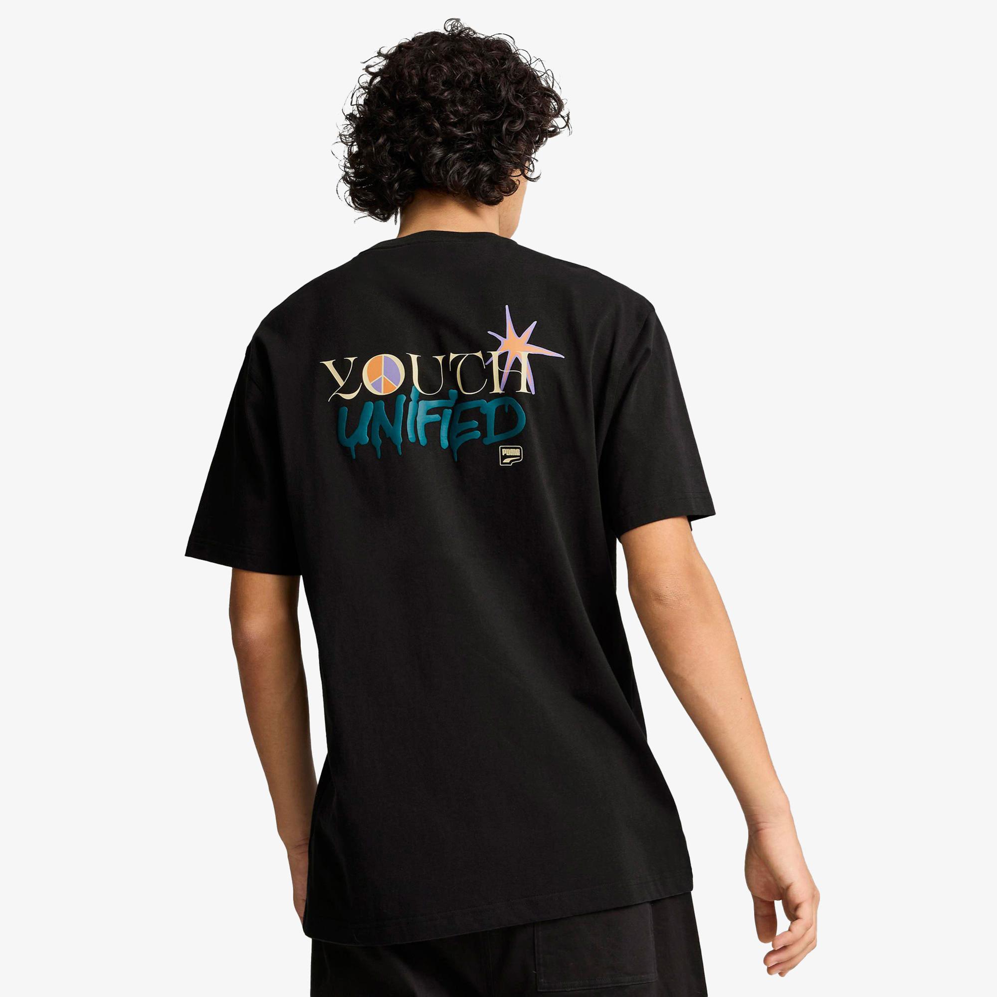 Puma Downtown Relaxed Graphic Unisex Siyah T-Shirt