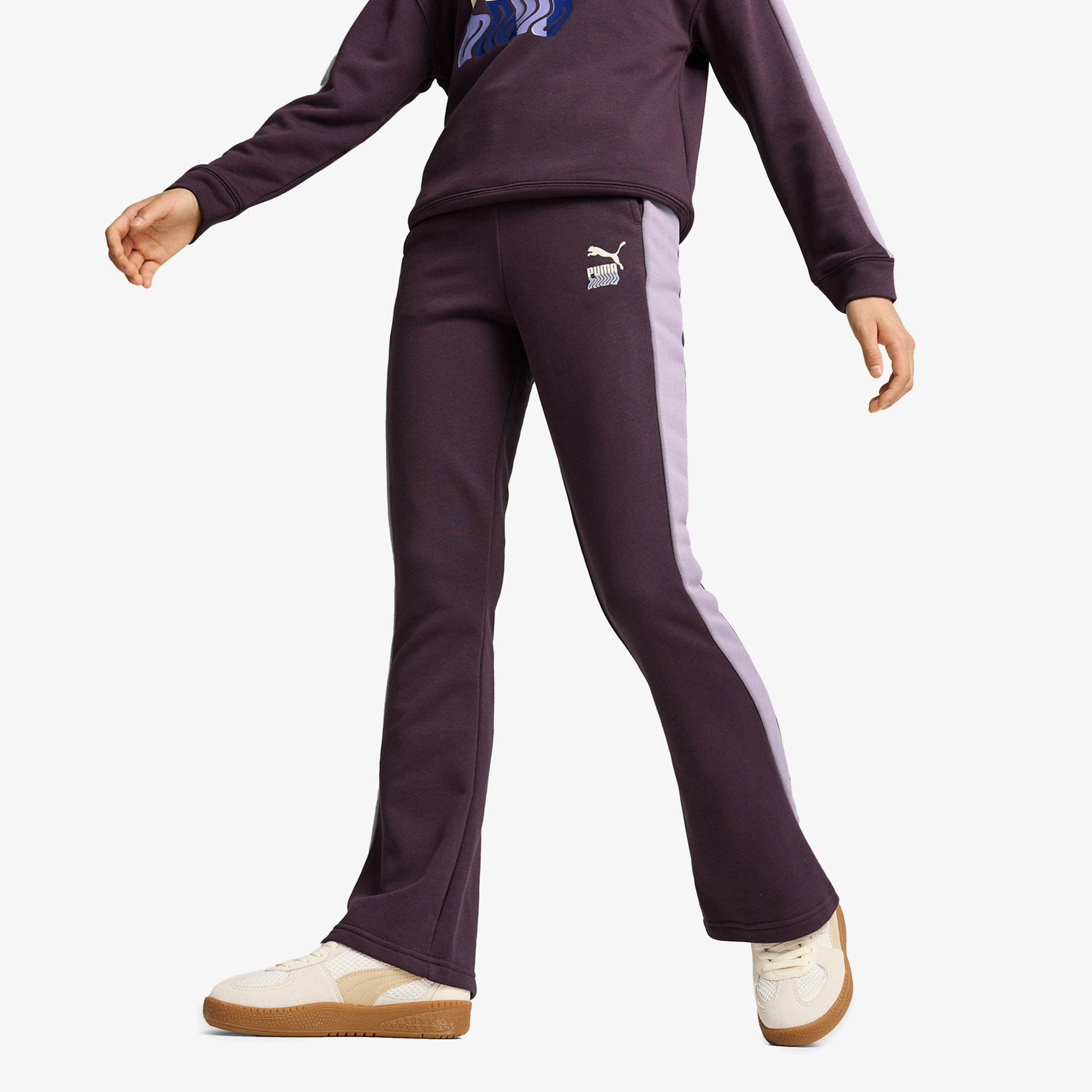 Puma Flared Tr Çocuk Mor Eşofman Altı