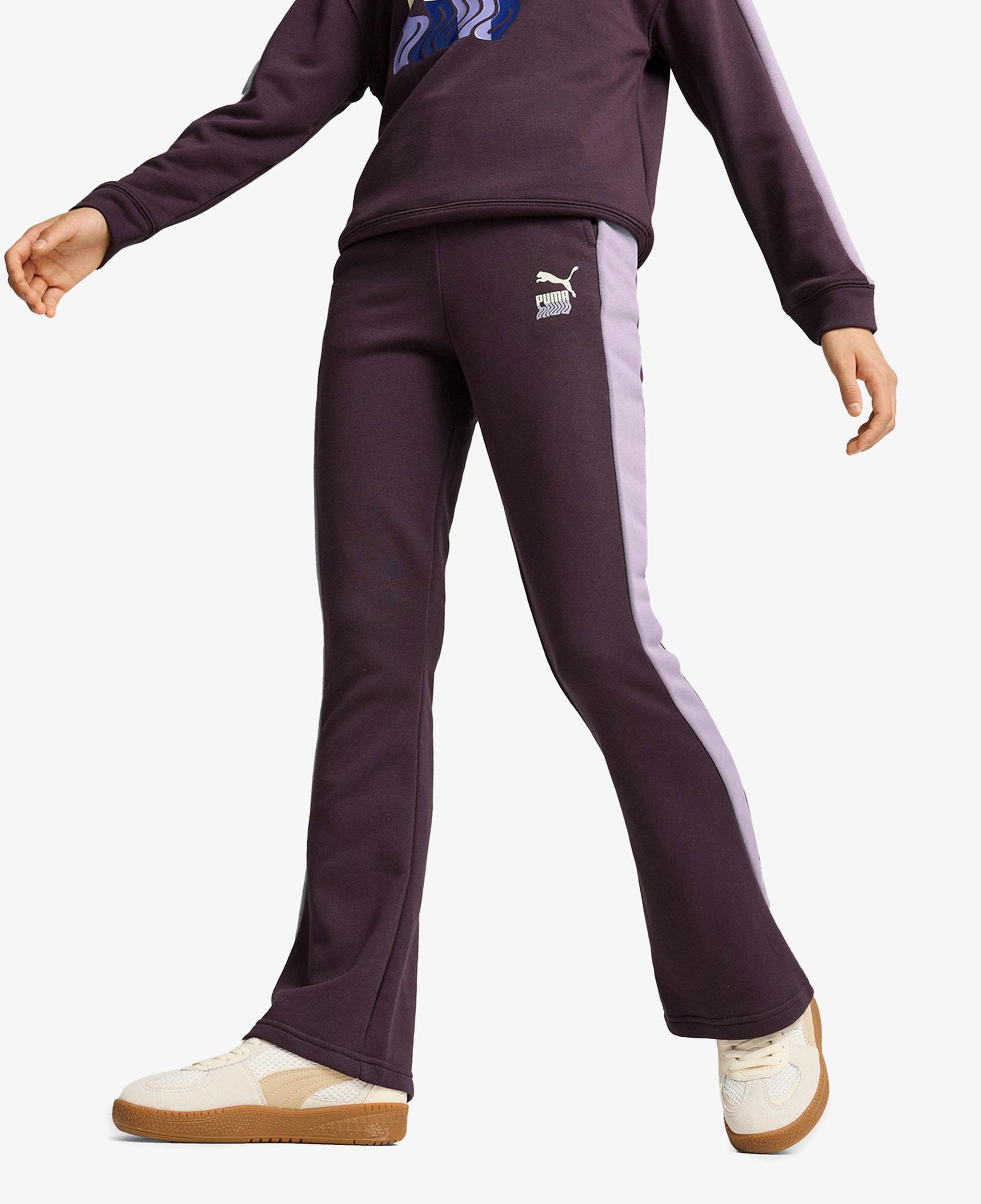 Puma Flared Tr Çocuk Mor Eşofman Altı