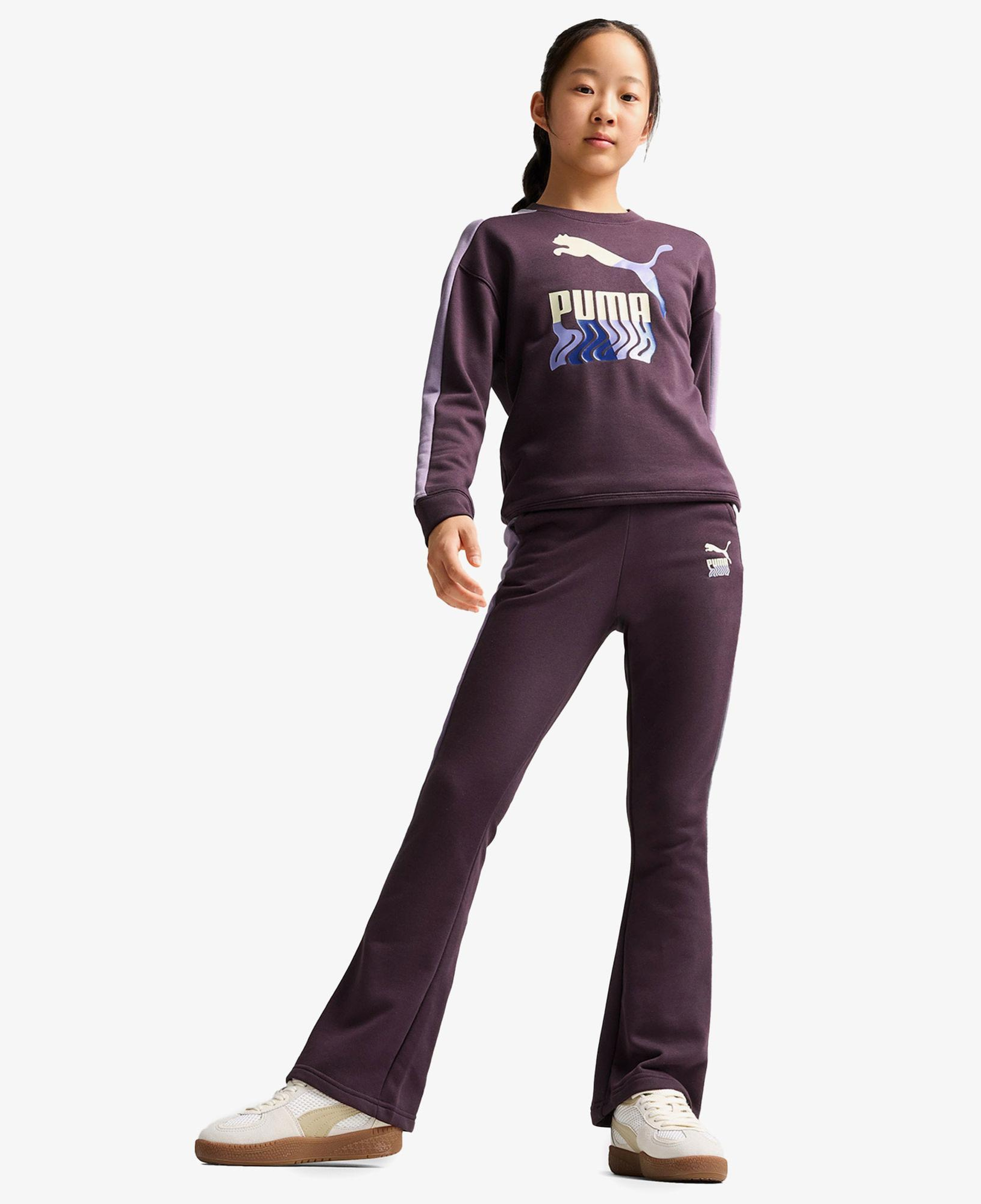 Puma Flared Tr Çocuk Mor Eşofman Altı