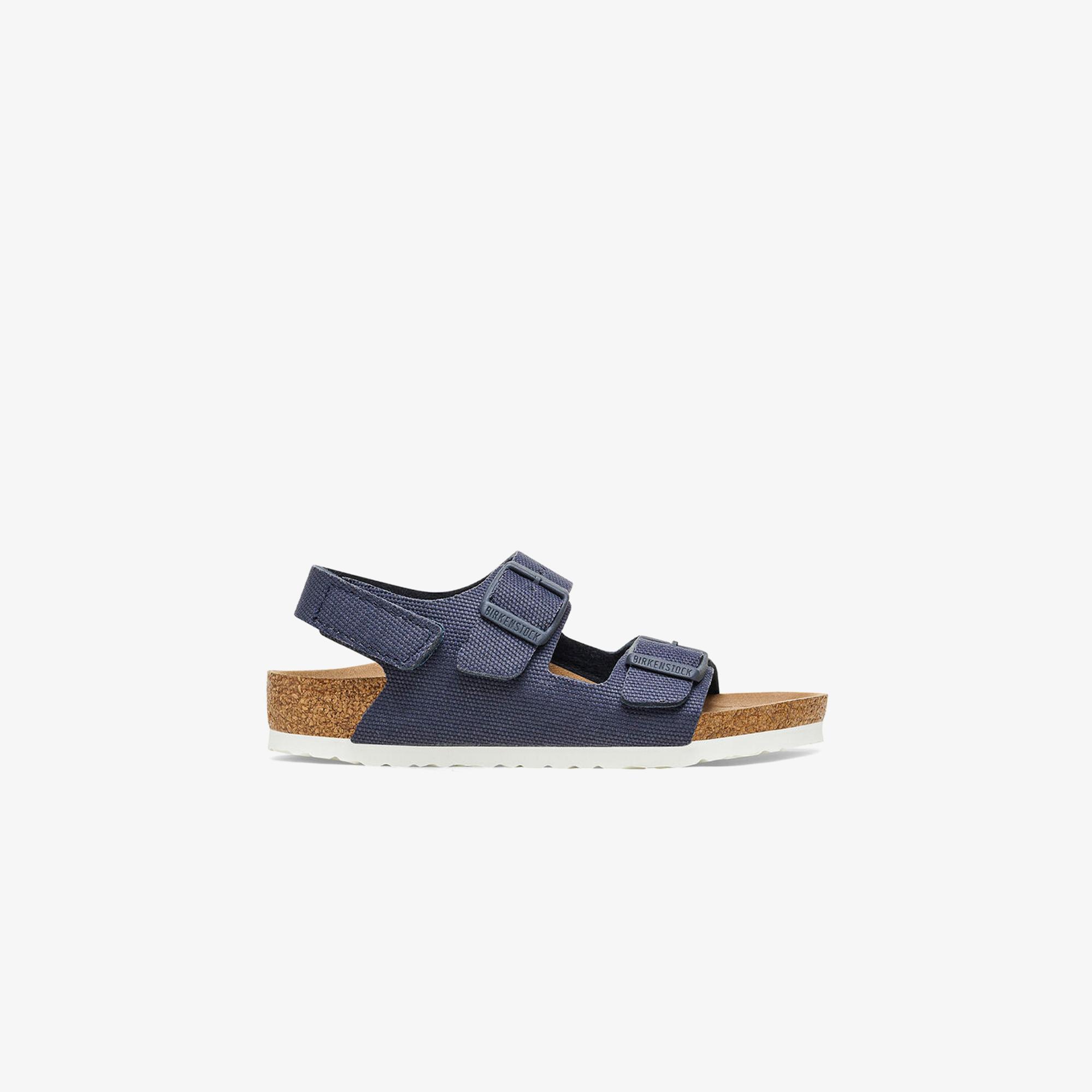 Birkenstock Milano Tex Canvas Vegan Bebek Lacivert Sandalet