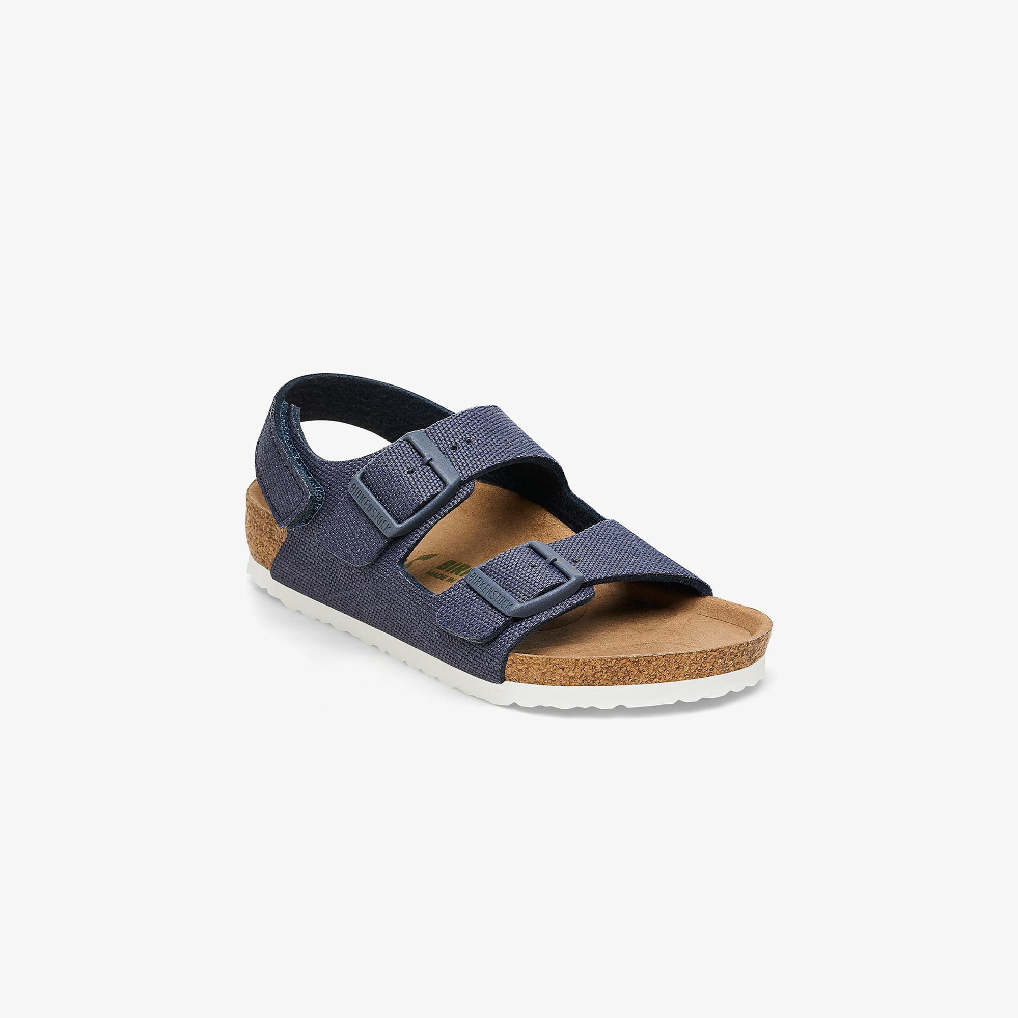 Birkenstock Milano Tex Canvas Vegan Bebek Lacivert Sandalet
