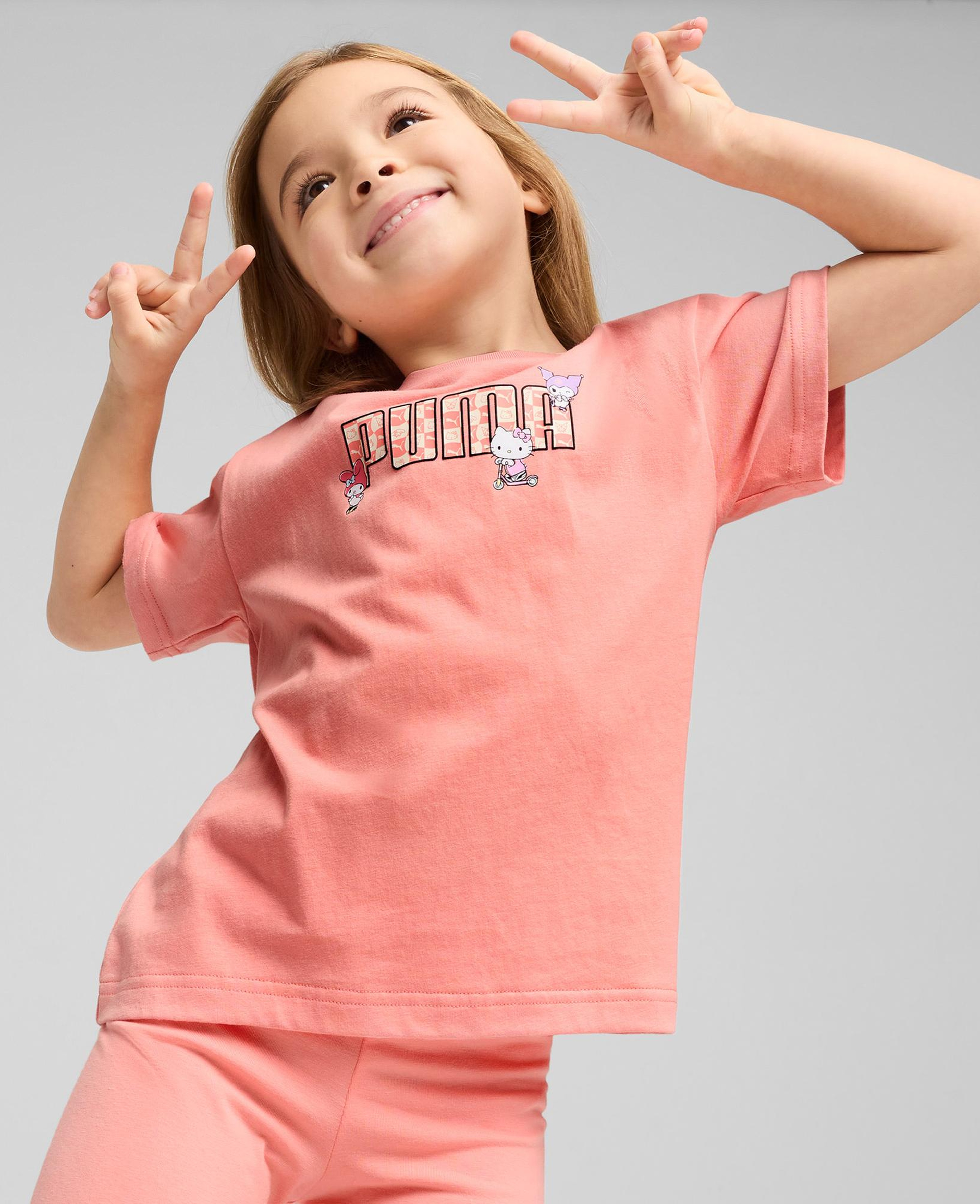 Puma X Hk&Fr Graphic Çocuk Pembe T-Shirt