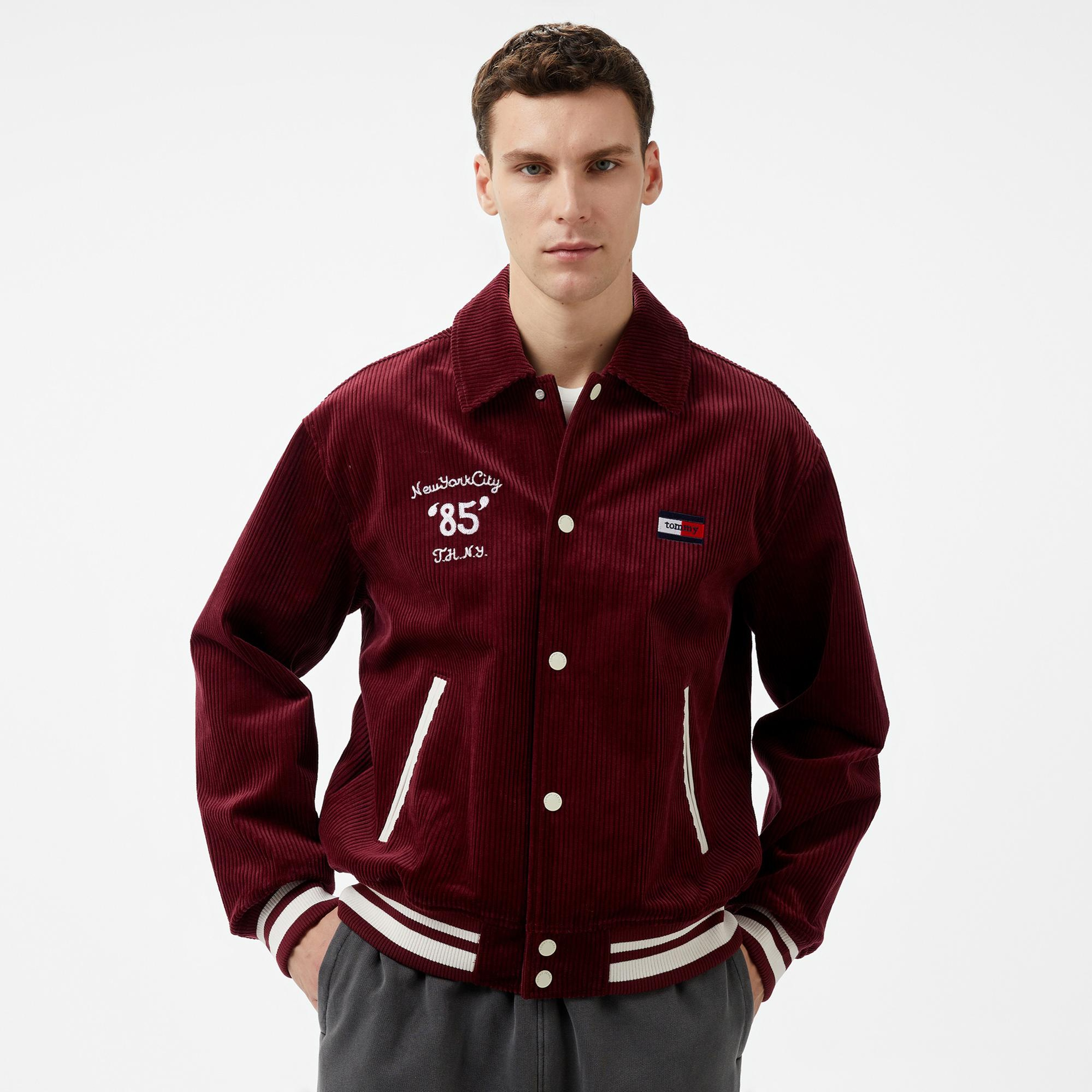 Tommy Jeans Tech Cord Bobby Erkek Mor Ceket