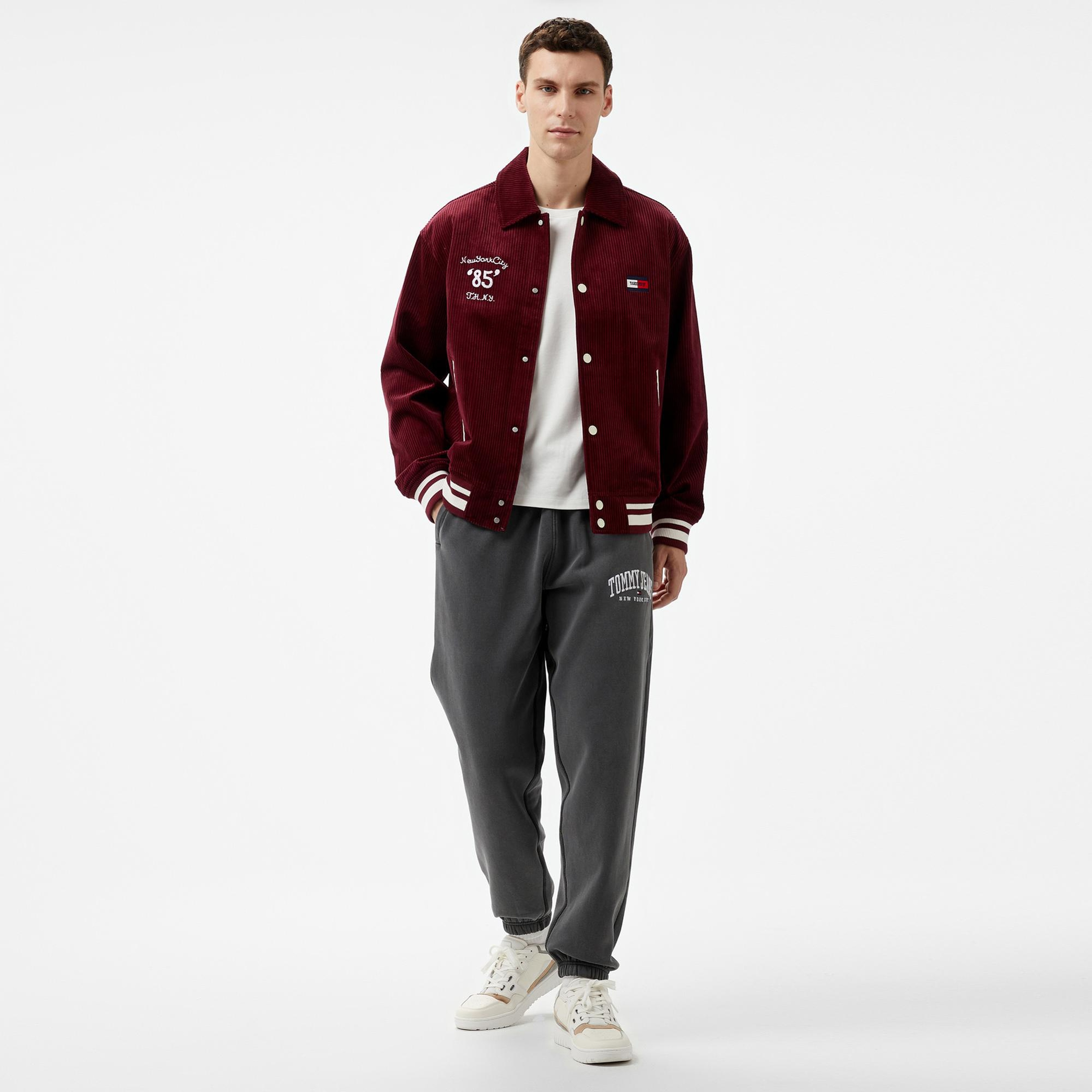 Tommy Jeans Tech Cord Bobby Erkek Mor Ceket