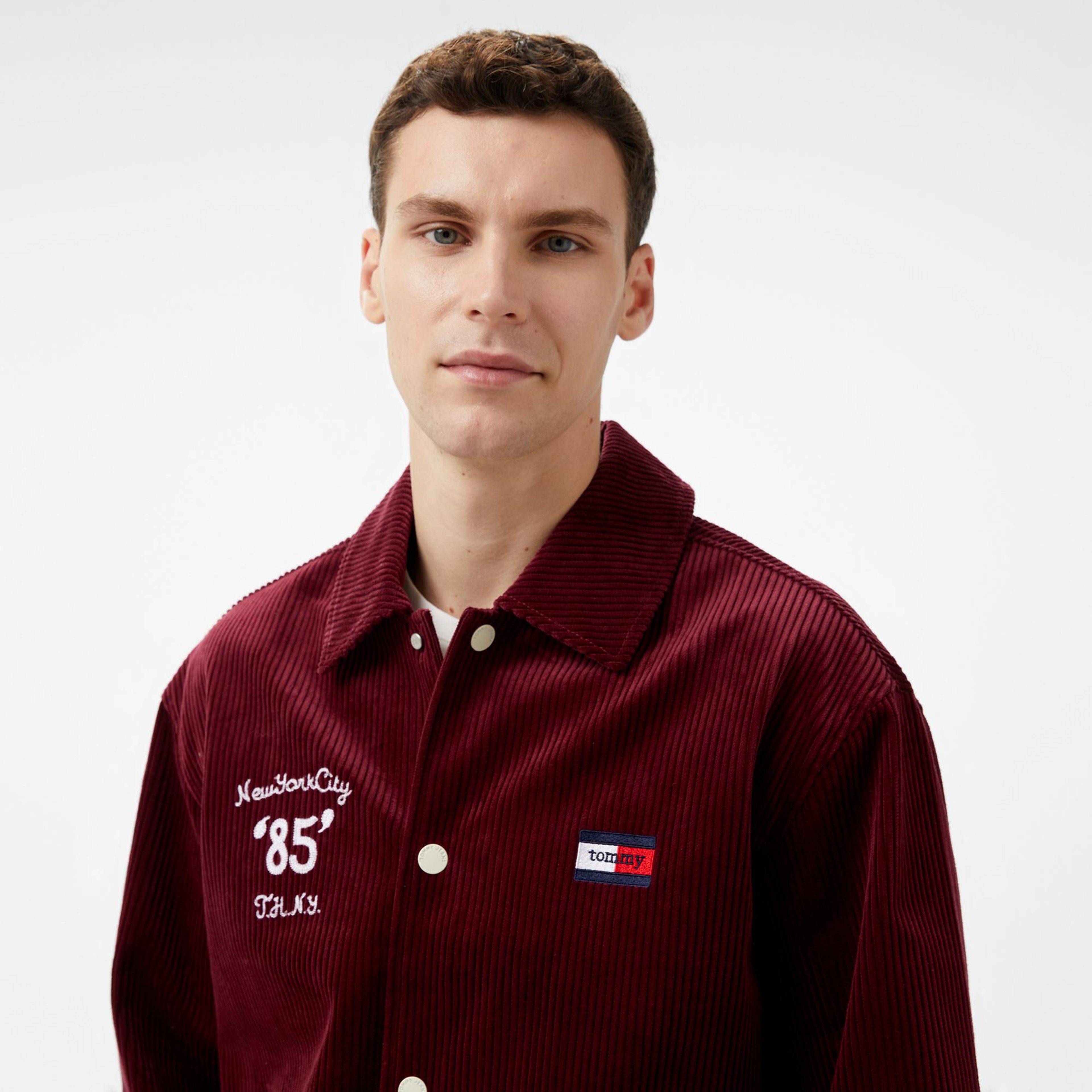 Tommy Jeans Tech Cord Bobby Erkek Mor Ceket