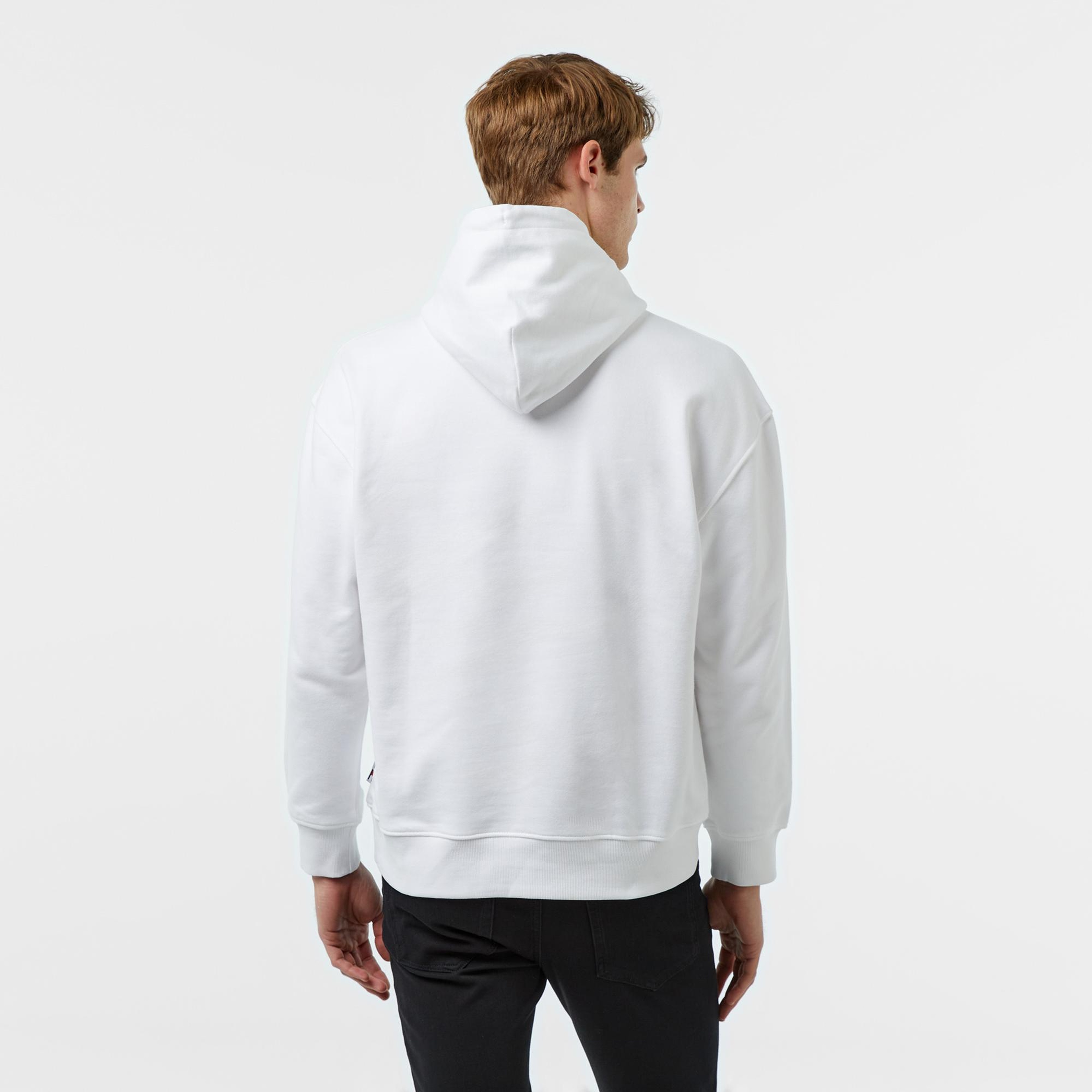 Tommy Jeans Rlx Graffiti Signature Erkek Beyaz Sweatshirt