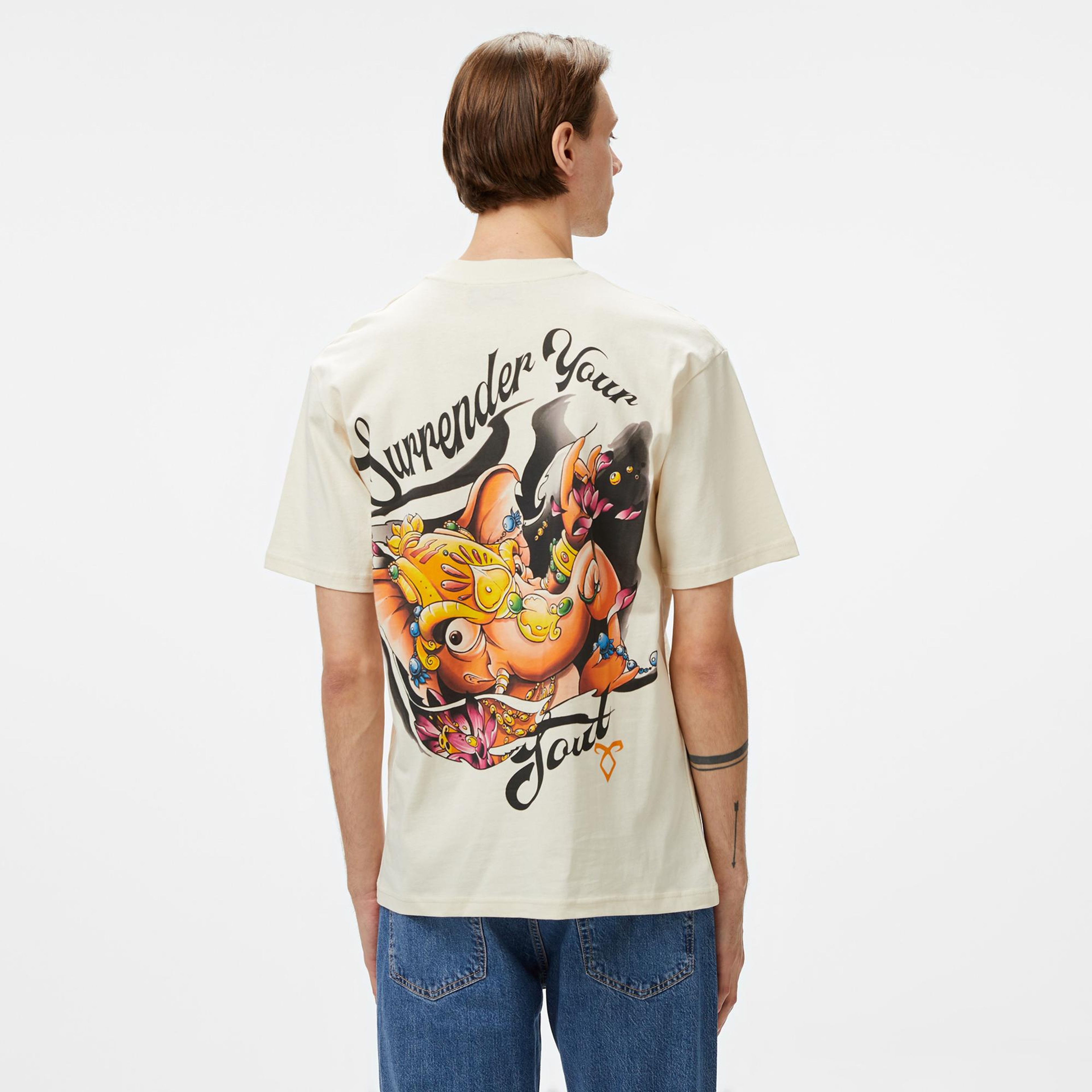 Story Of Angels Ganesha Dream  Erkek Krem T-Shirt