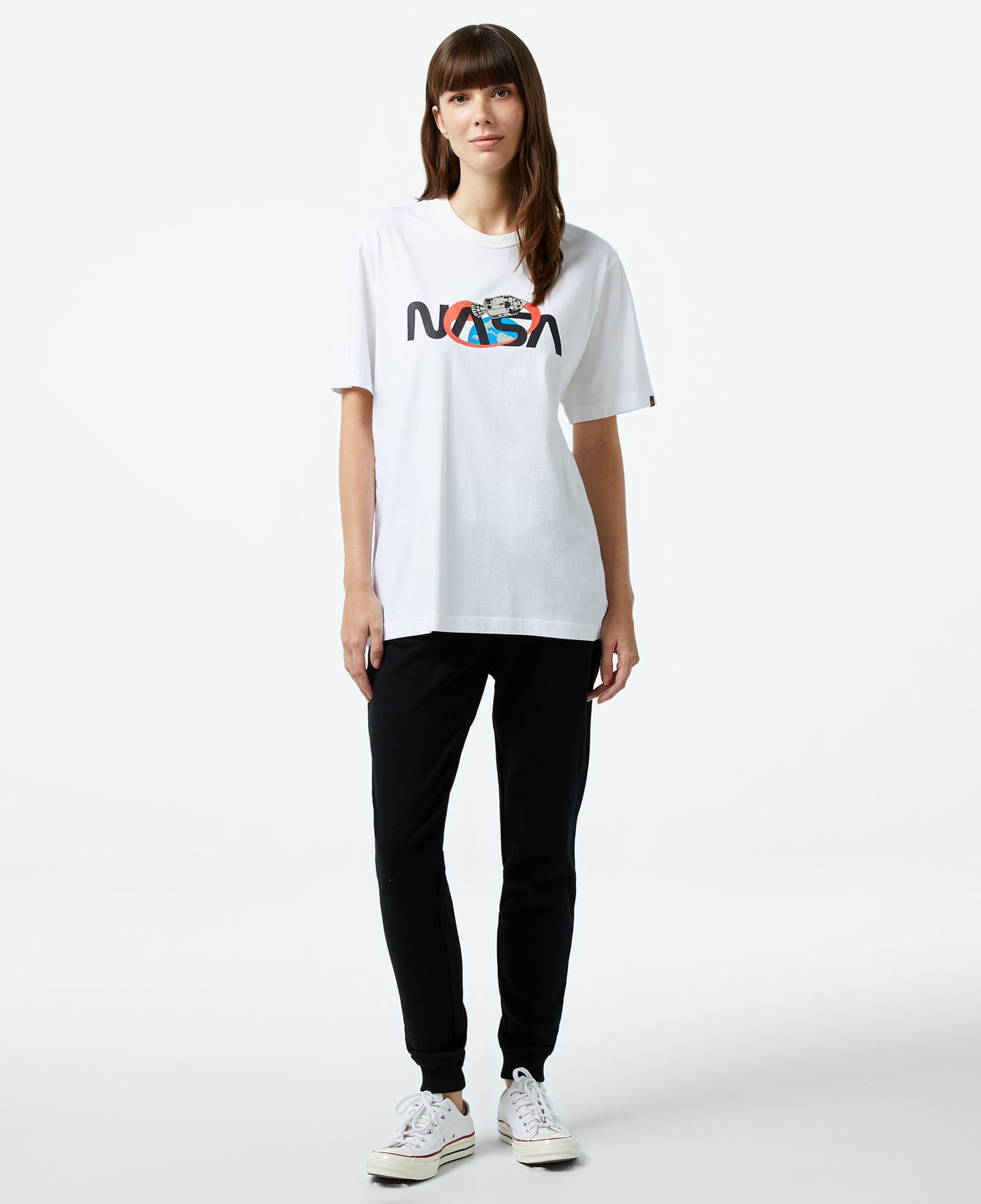 Alpha Industries  Nasa Space Unisex Beyaz T-Shirt