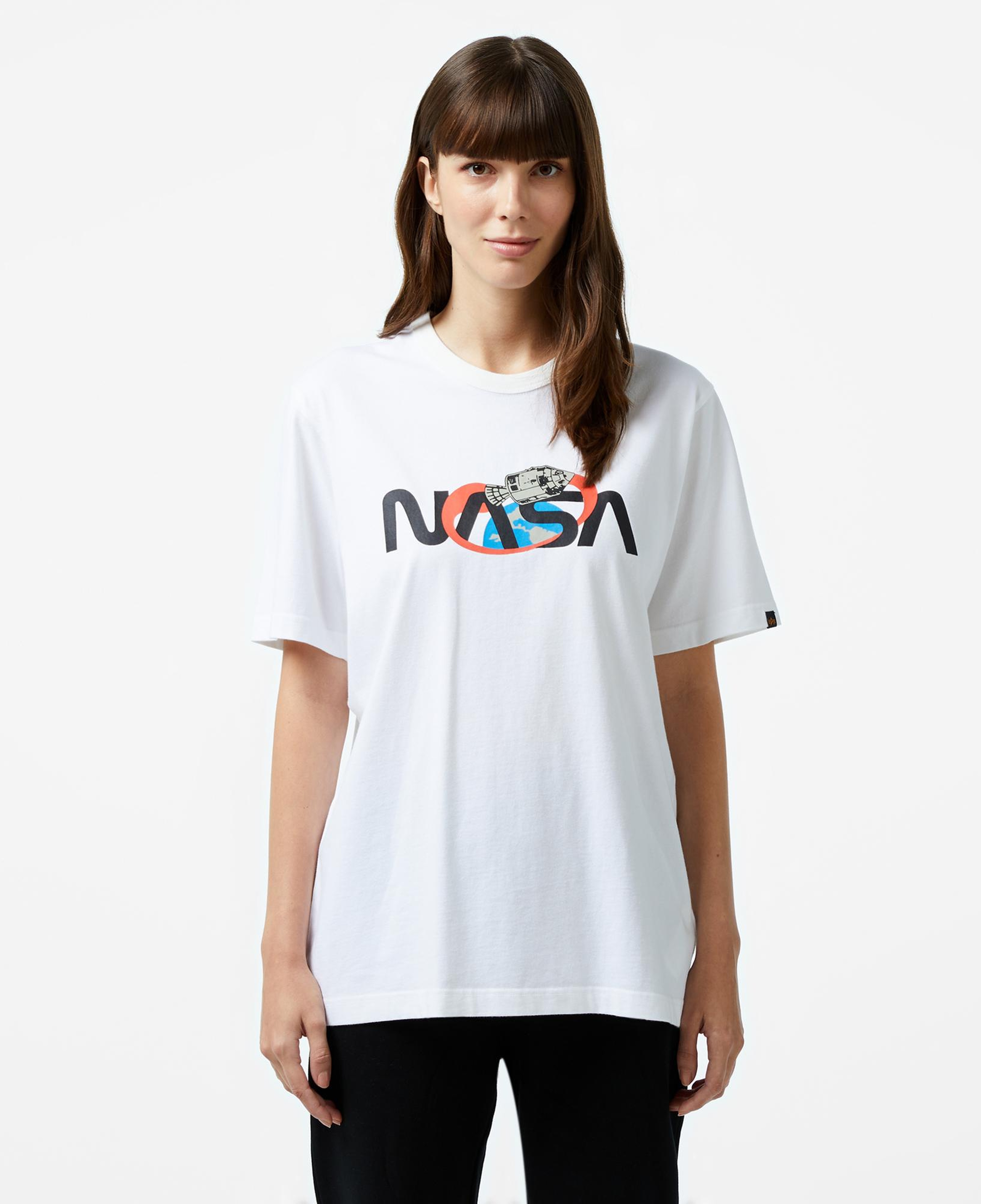 Alpha Industries  Nasa Space Unisex Beyaz T-Shirt
