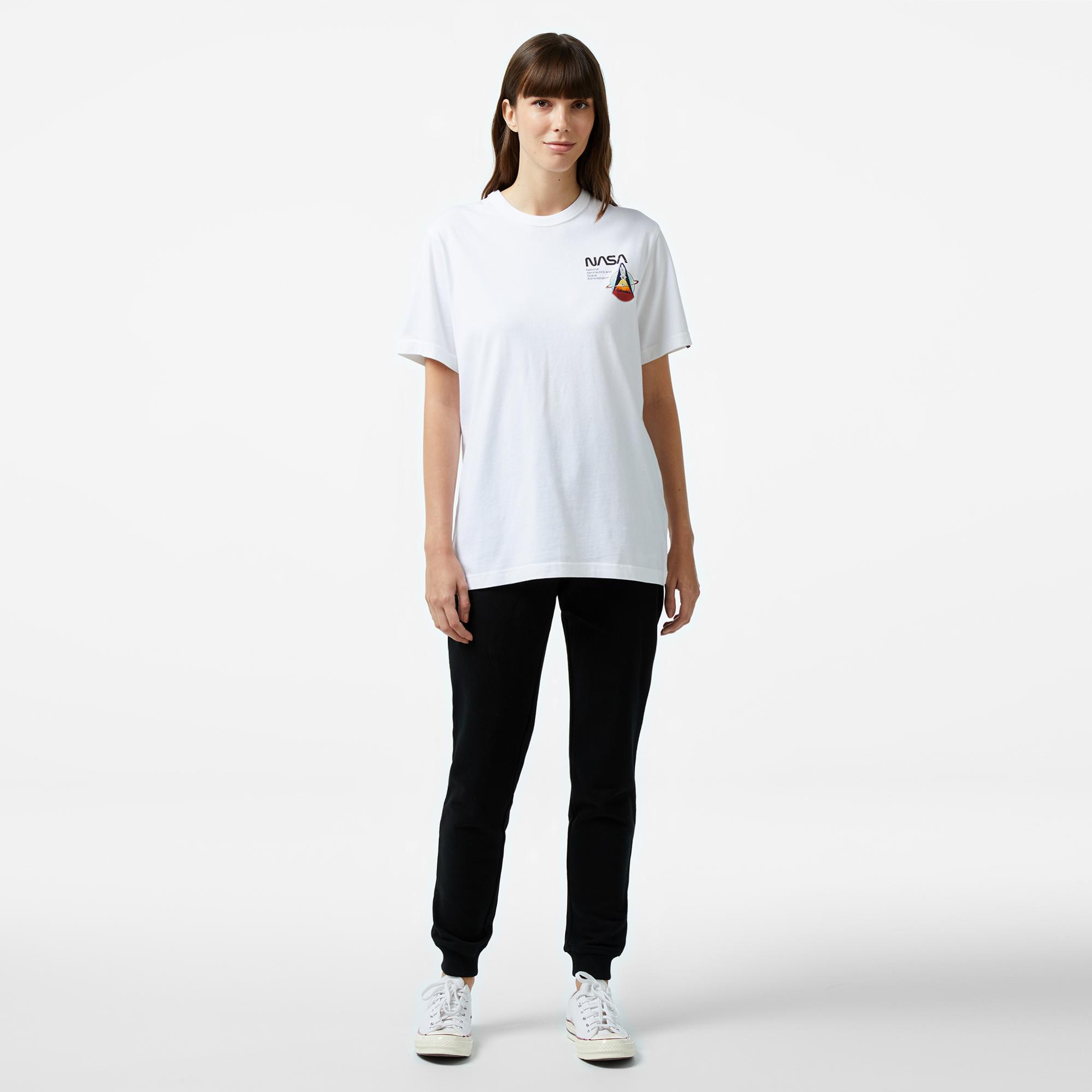 Alpha Industries  Columbia Sts-1 Unisex Beyaz T-Shirt