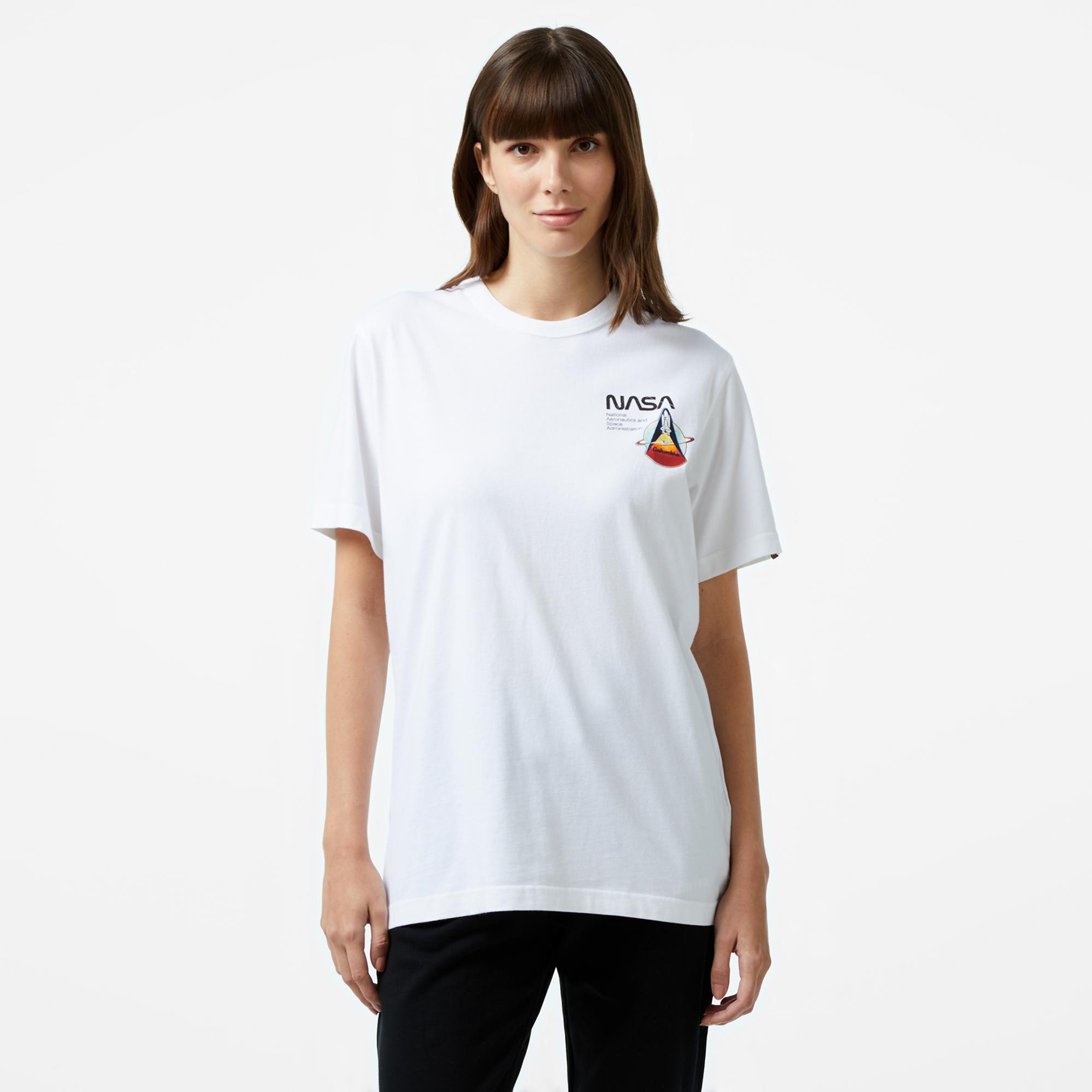 Alpha Industries  Columbia Sts-1 Unisex Beyaz T-Shirt