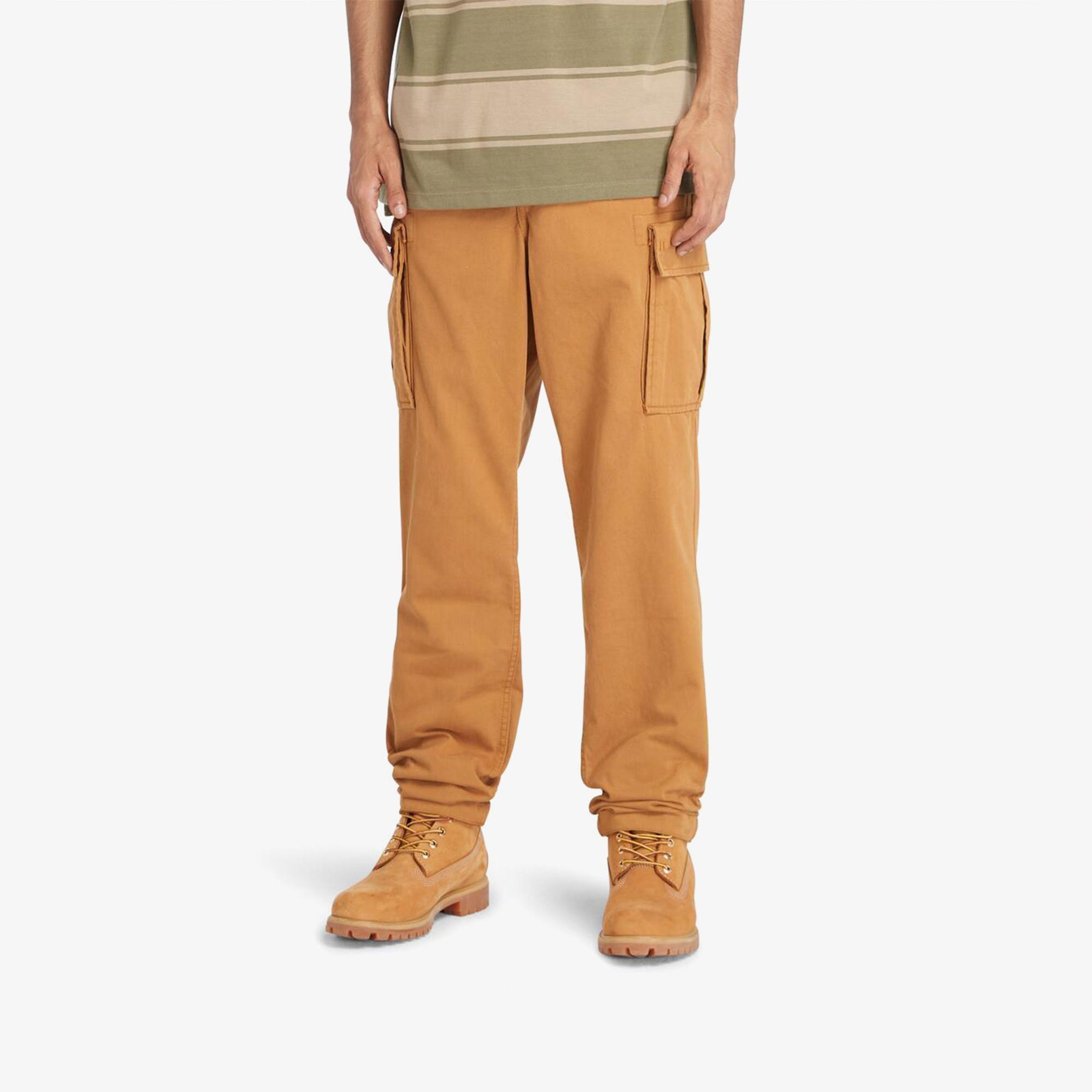 Timberland Erkek Fitilli Sarı Kargo Pantolon