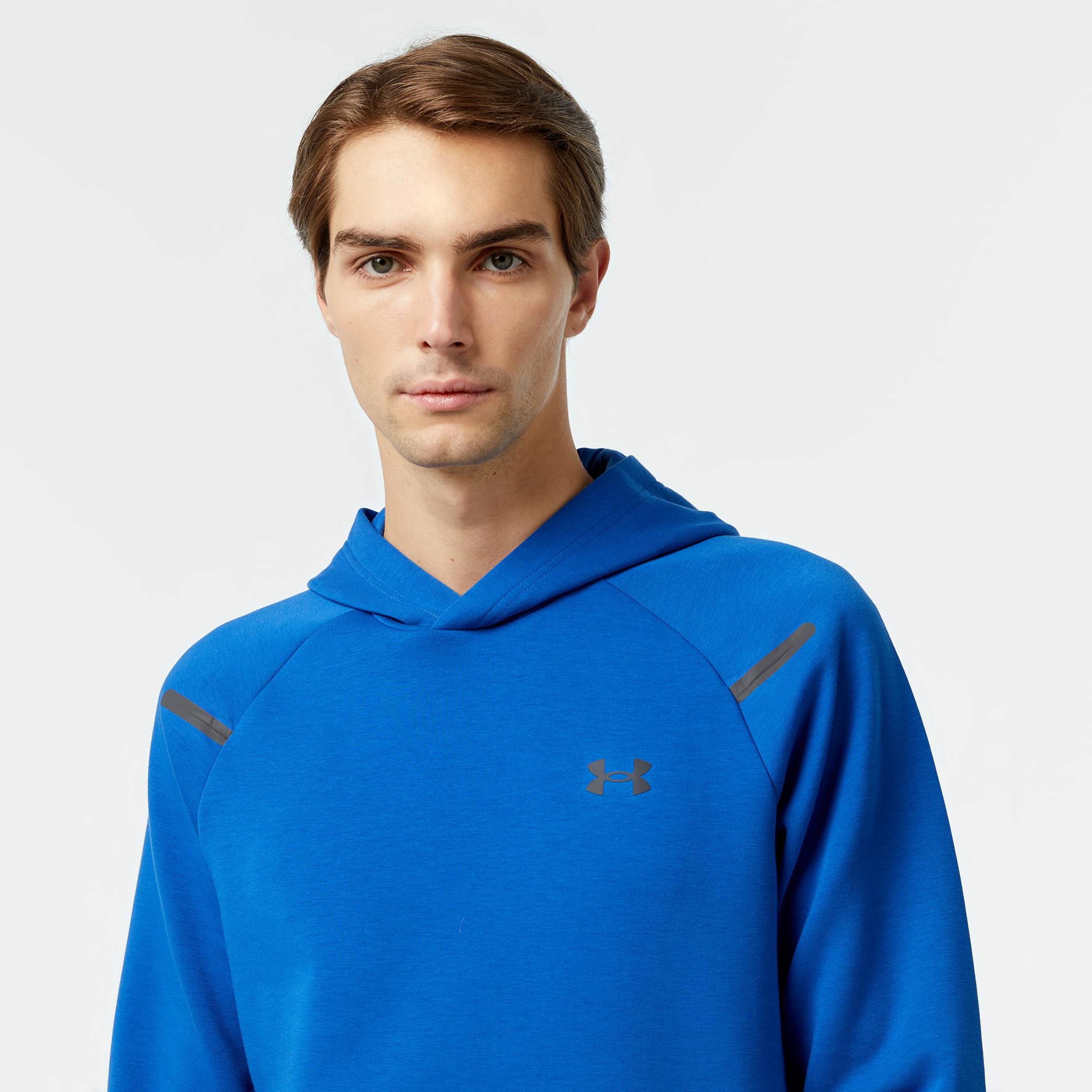 Under Armour Unstoppable Fleece Erkek Mavi Sweatshirt