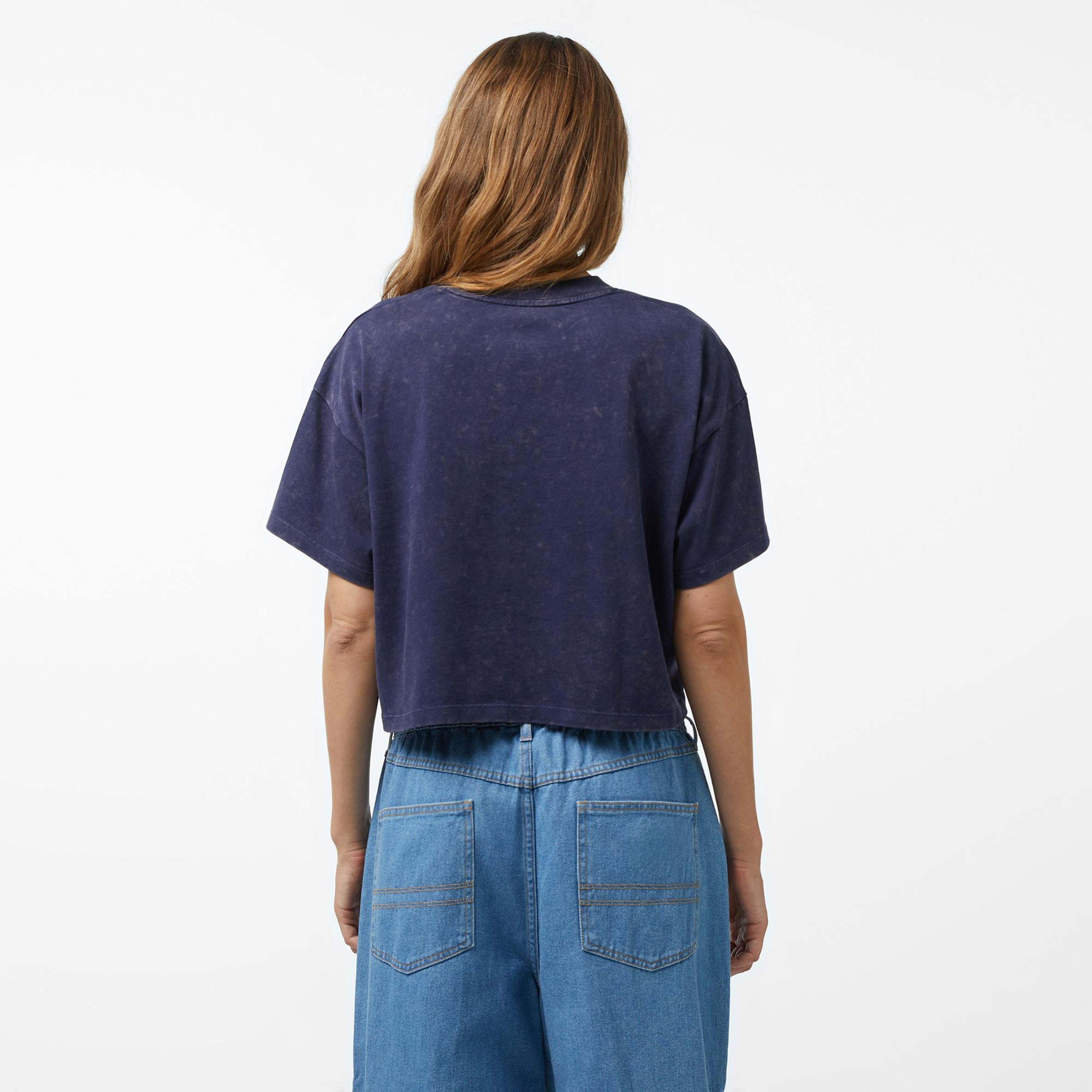 Under Armour Varsity Crop Hw Ss Kadın Lacivert T-Shirt