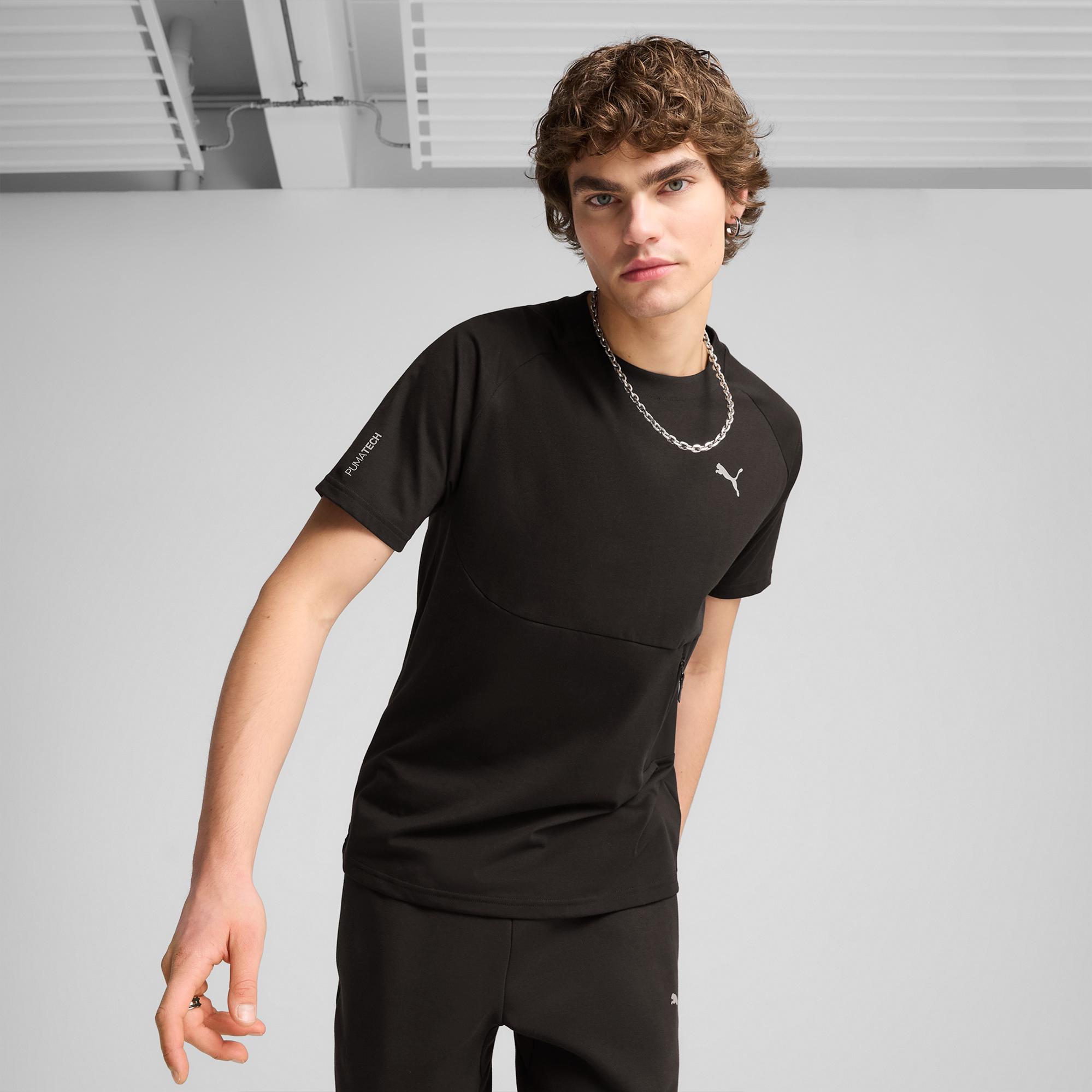 Puma Tech Pocket Erkek Siyah T-Shirt