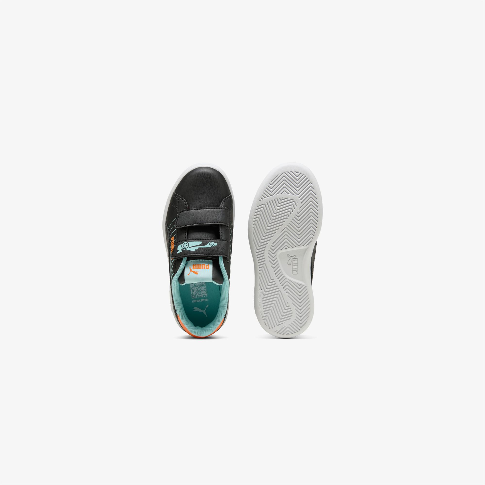 Puma Smash 3.0 Poised 2 Race Çocuk Siyah Spor Ayakkabı