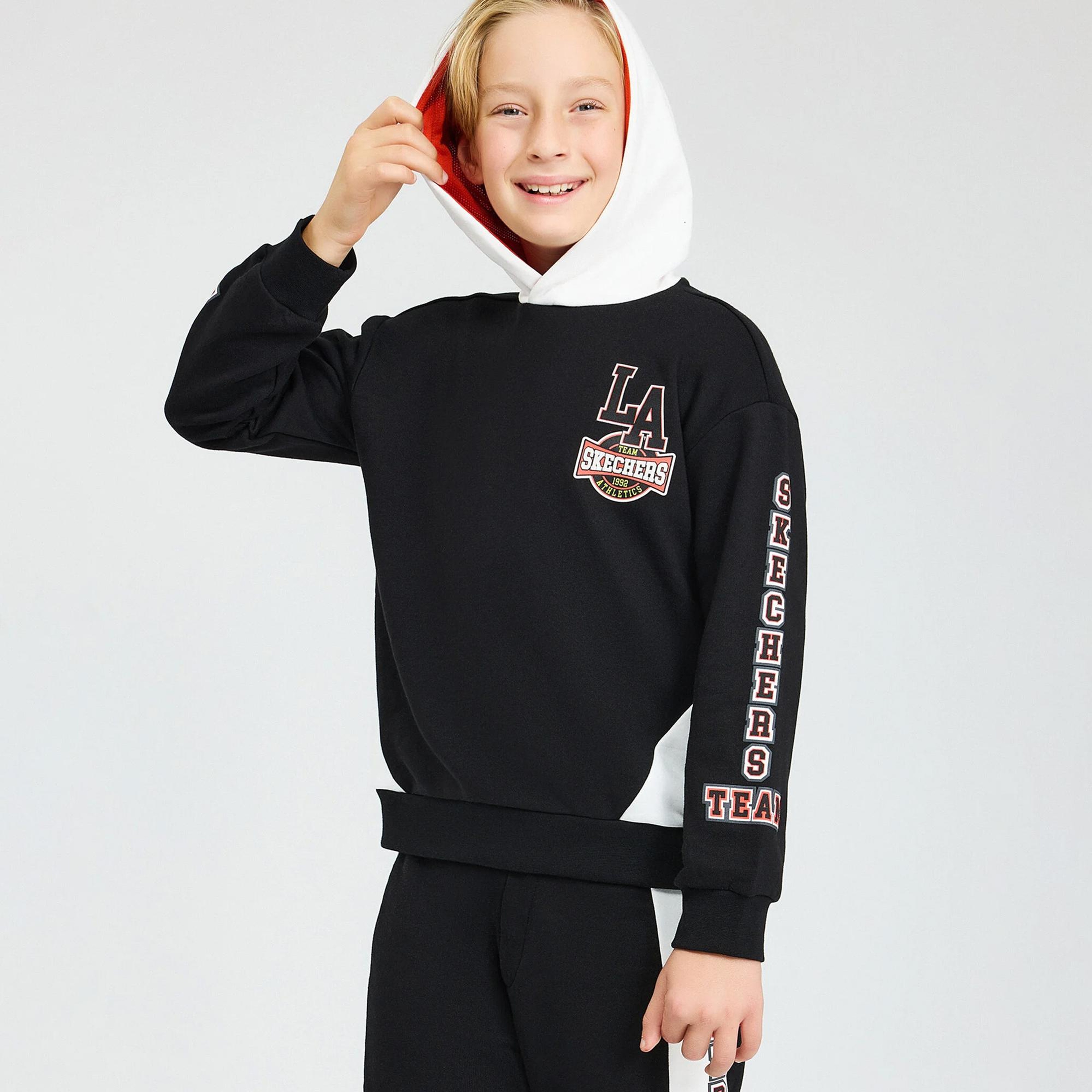 Skechers B Lw Fleece Çocuk Siyah Hoodie