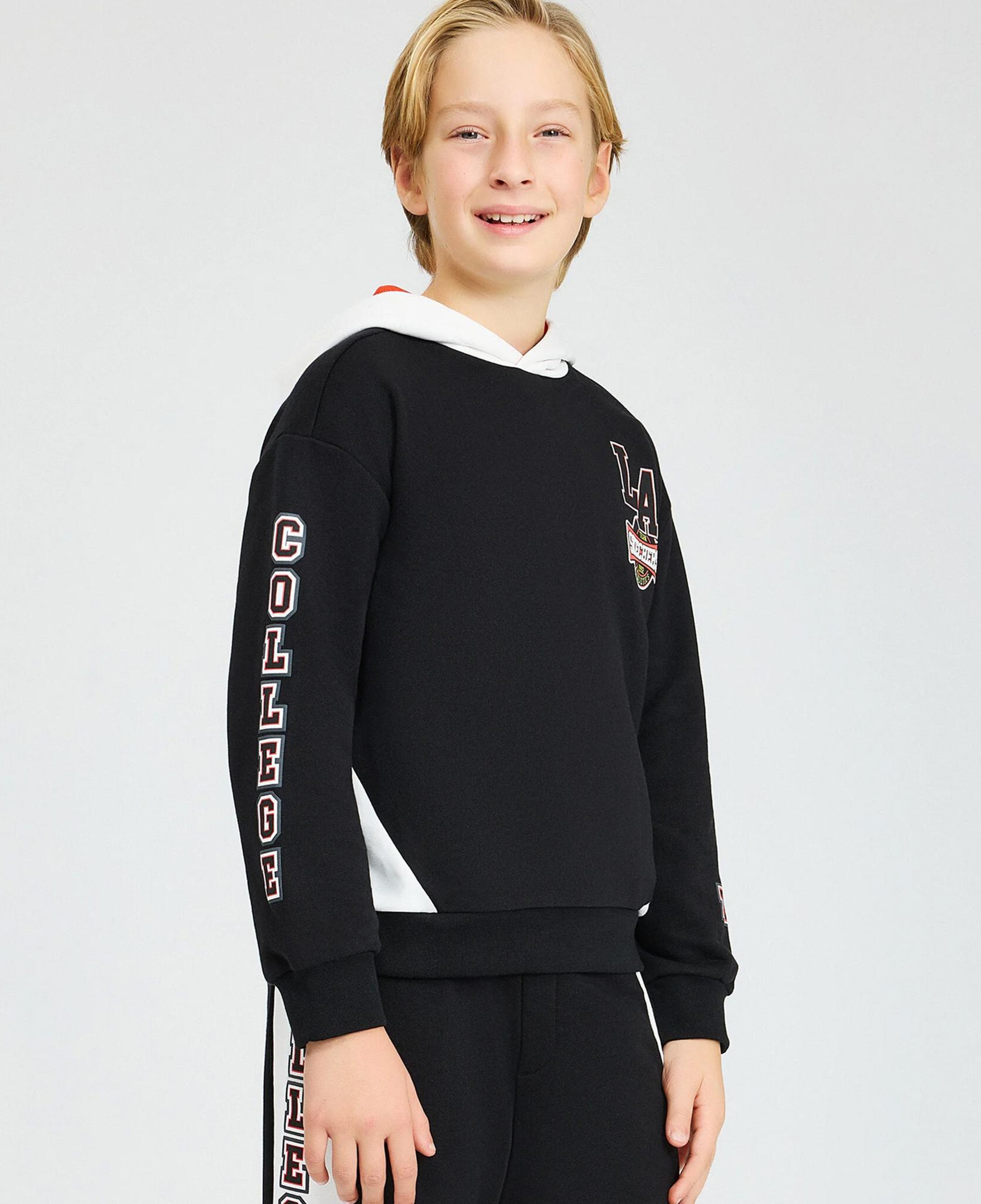 Skechers B Lw Fleece Çocuk Siyah Hoodie