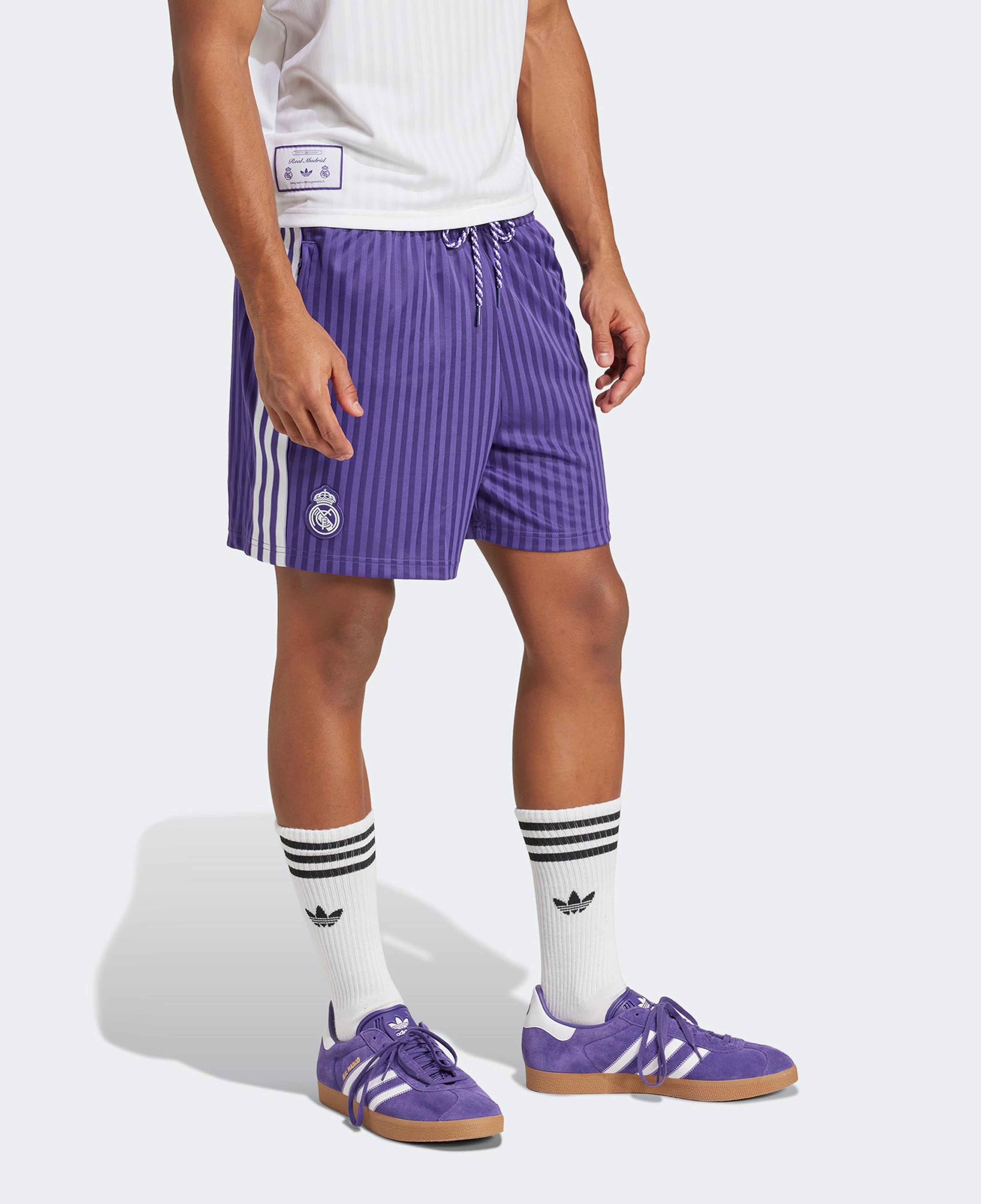 adidas Real Madrid Terrace Icons Erkek Mor Futbol Şortu