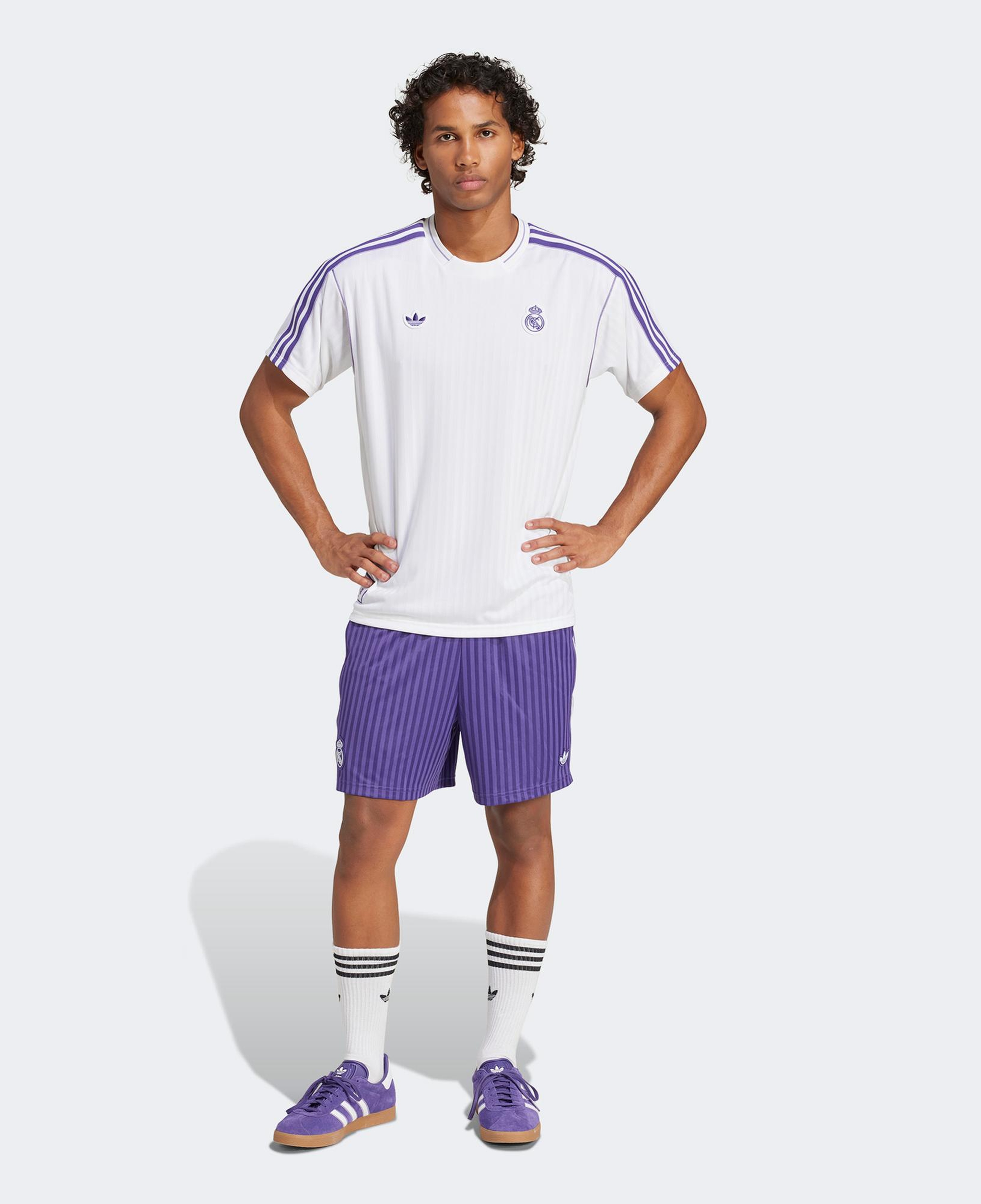 adidas Real Madrid Terrace Icons Erkek Mor Futbol Şortu