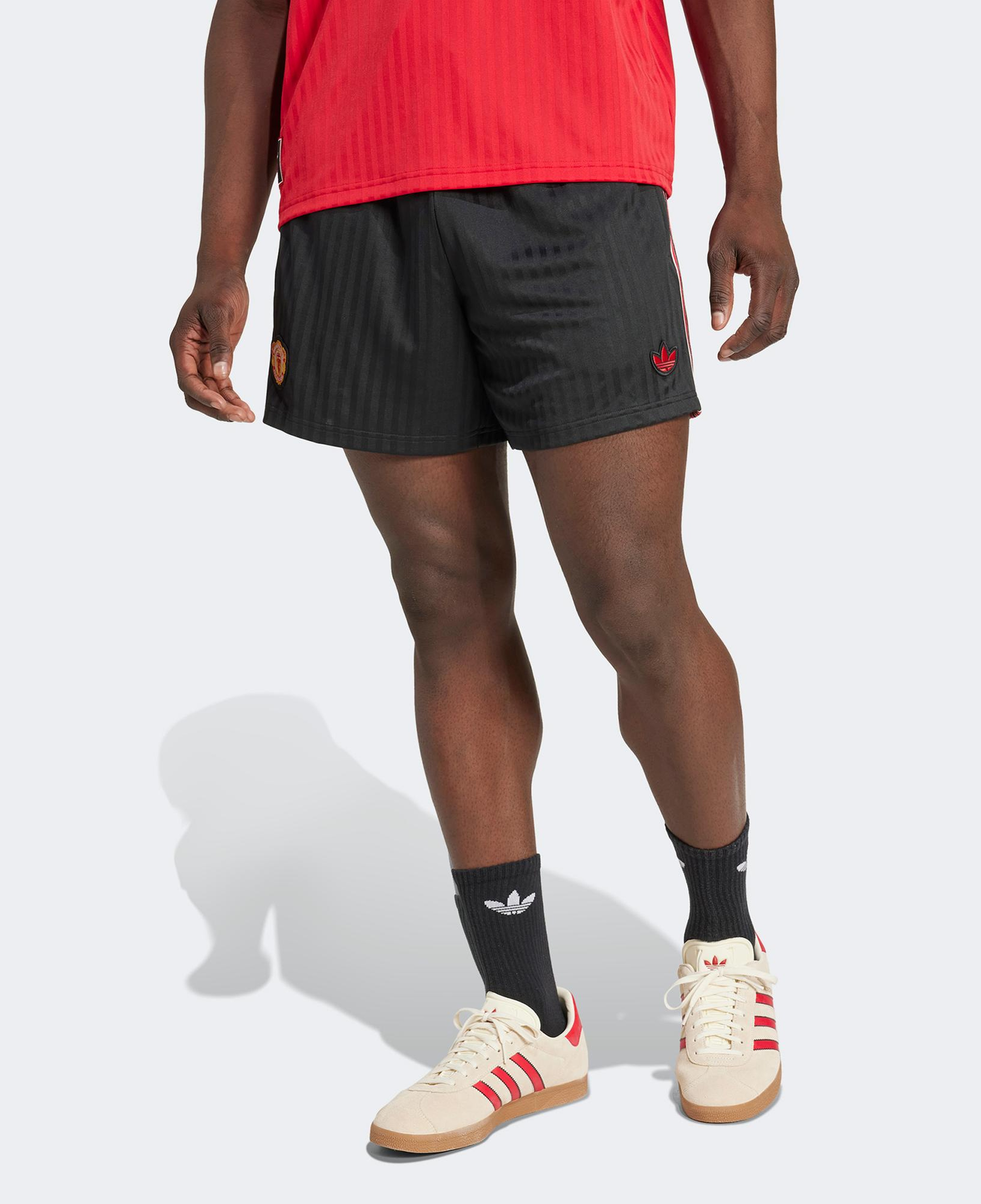 adidas Manchester United Terrace Icons 24-25 Erkek Siyah Futbol Şortu