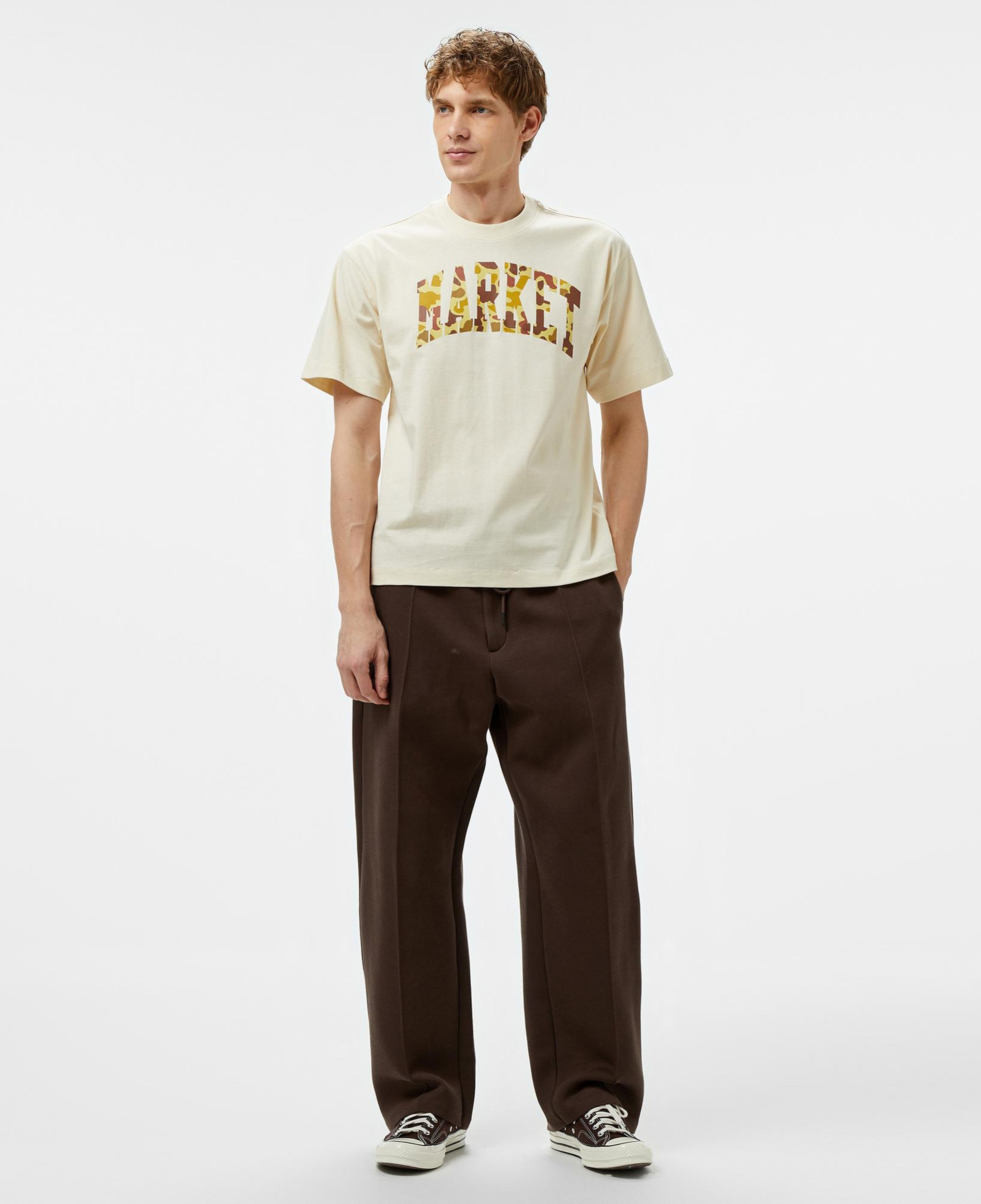 Market Duck Camo Arc Erkek Krem T-Shirt