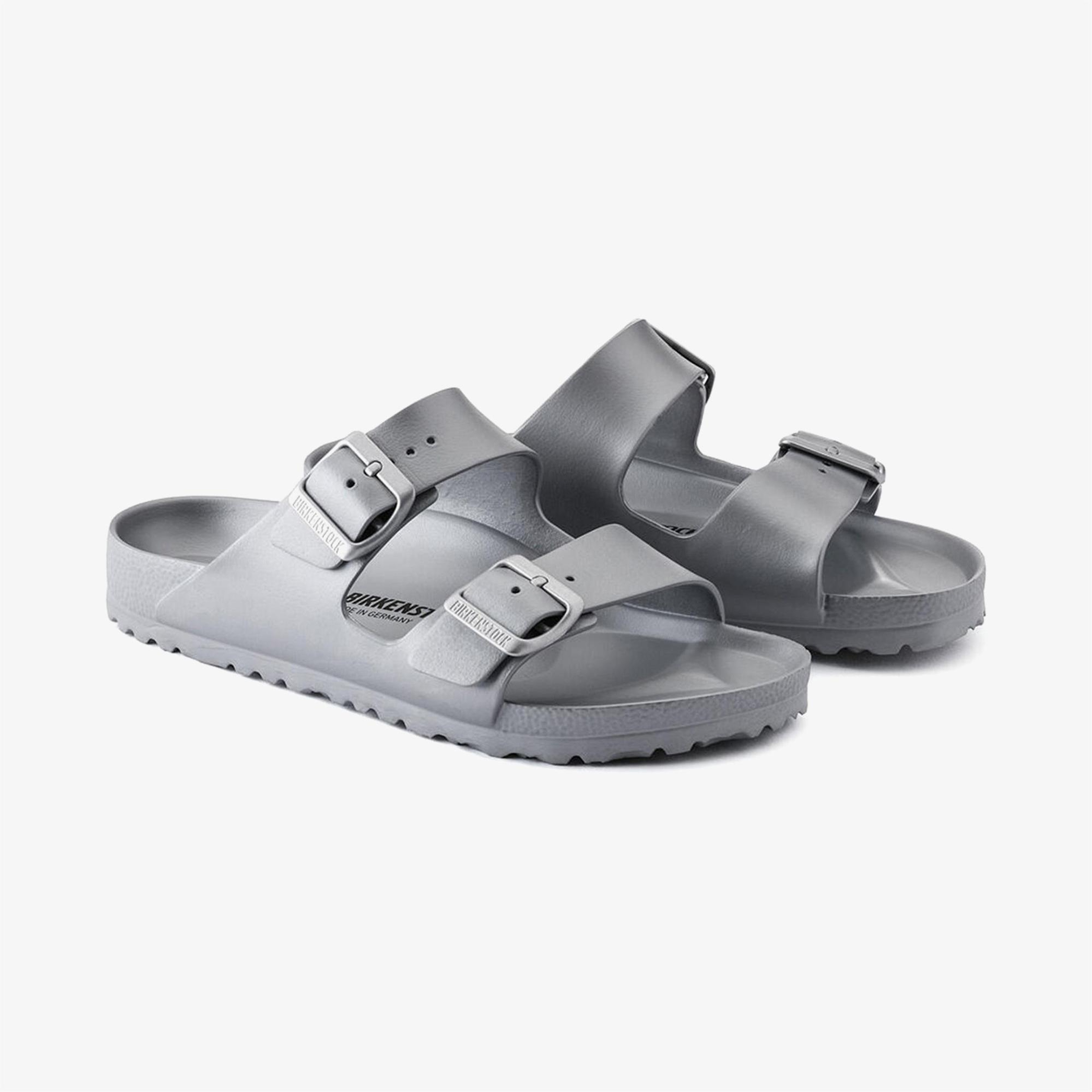Birkenstock Arizona Eva Metallic Çift Bantlı Erkek Gri Plaj Terliği