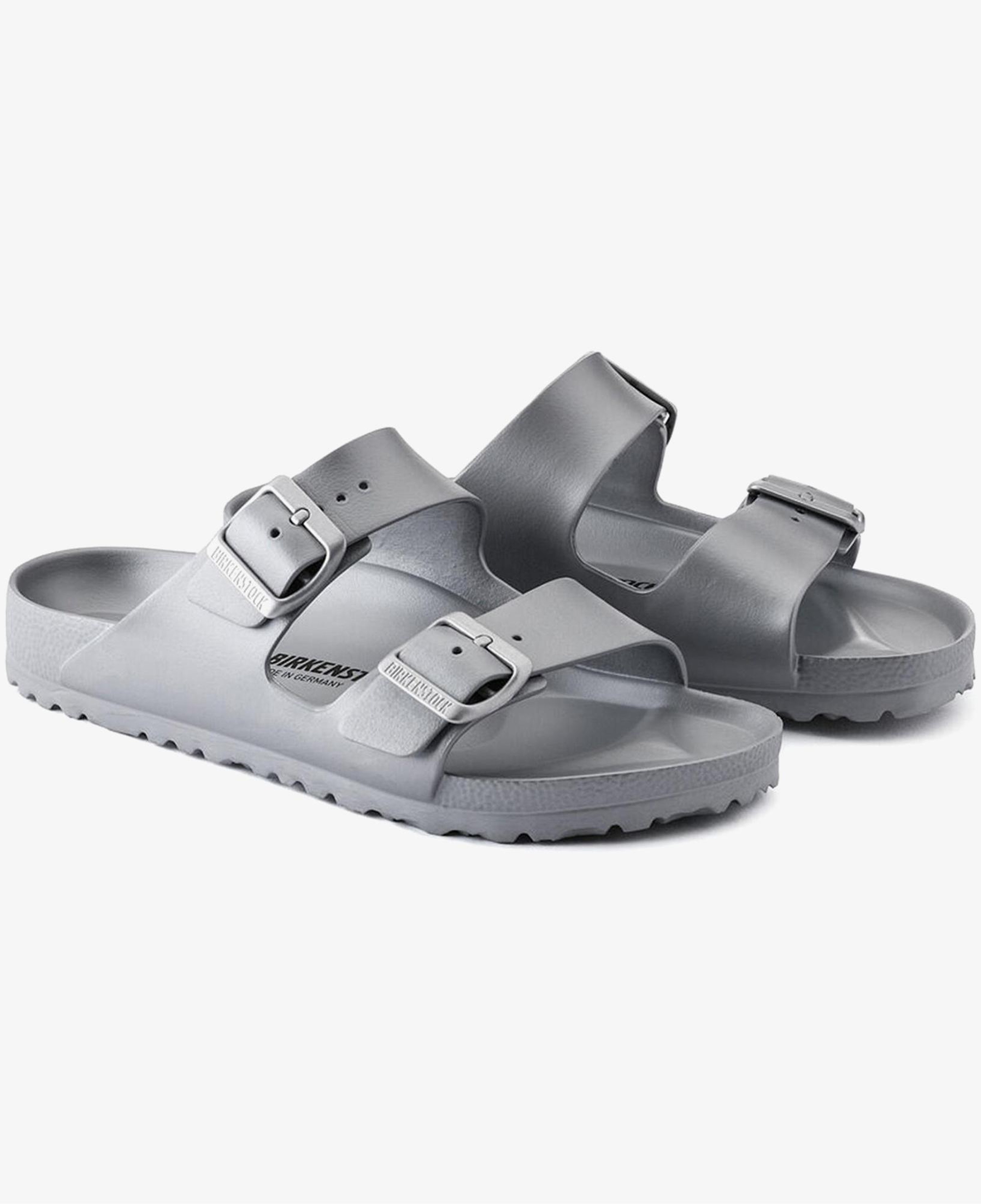 Birkenstock Arizona Eva Metallic Çift Bantlı Erkek Gri Plaj Terliği