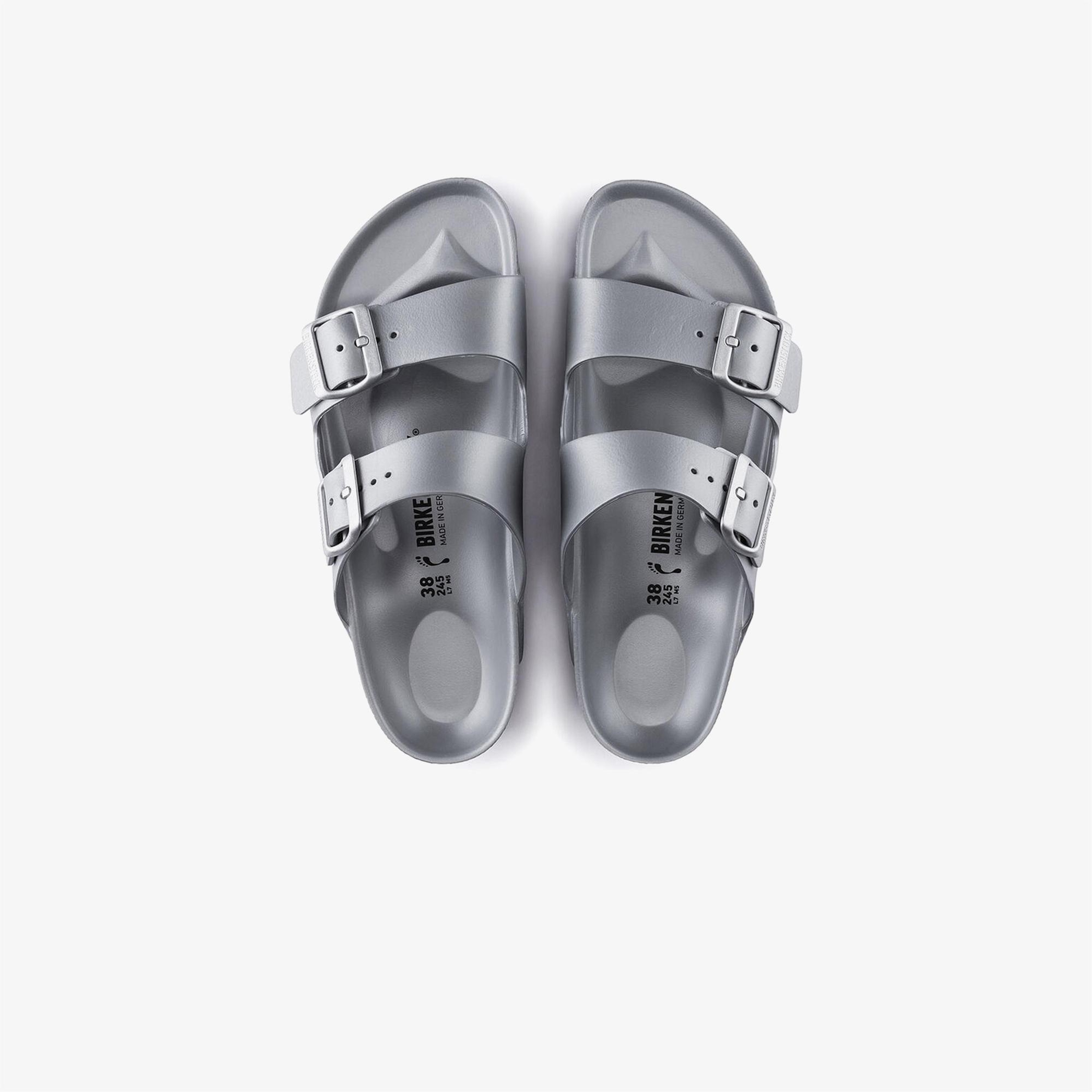 Birkenstock Arizona Eva Metallic Çift Bantlı Erkek Gri Plaj Terliği