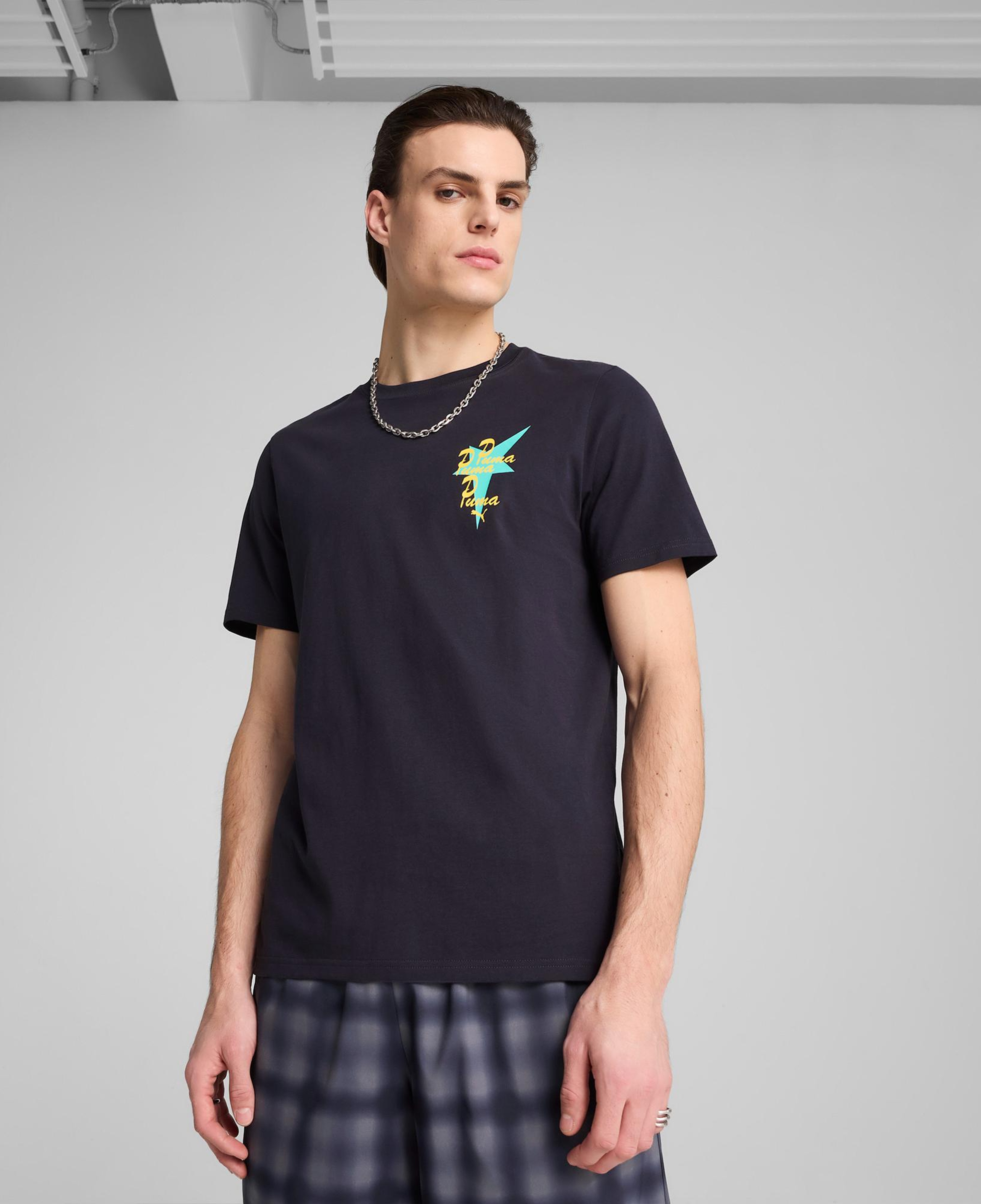 Puma Road to Unity Graphic Erkek Lacivert T-Shirt