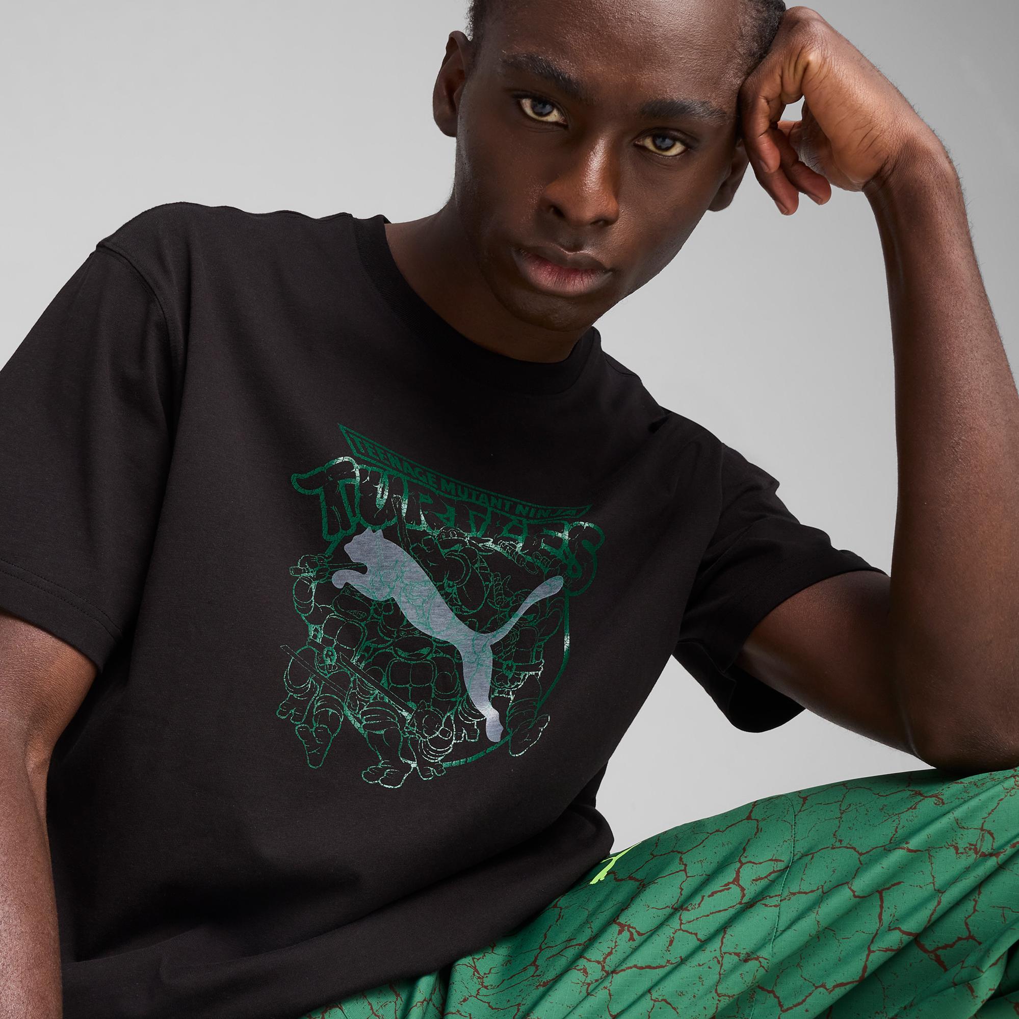 Puma X TMNT Relaxed Graphic Erkek Siyah T-Shirt