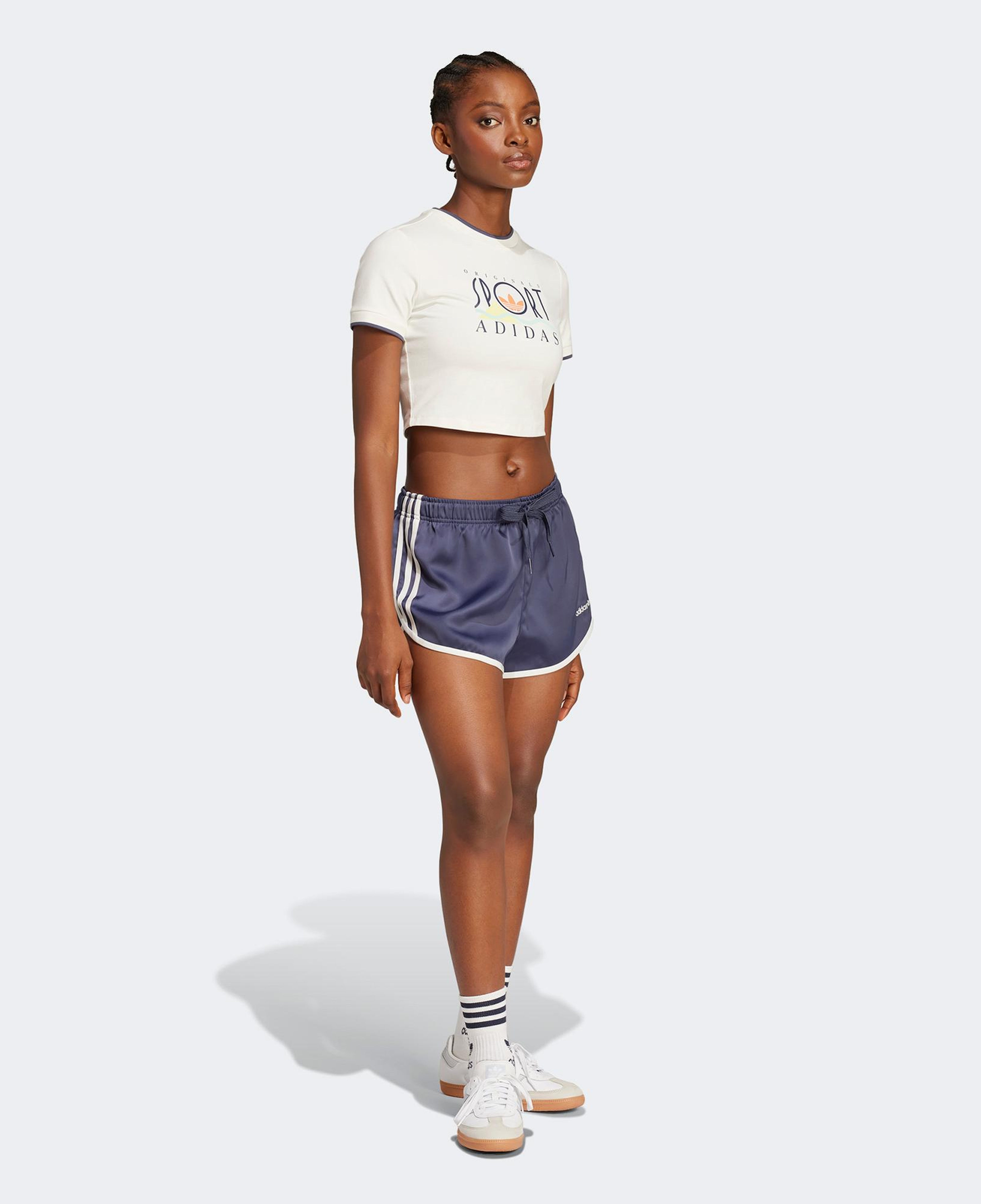 adidas Sportswear Kadın Beyaz Crop T-Shirt