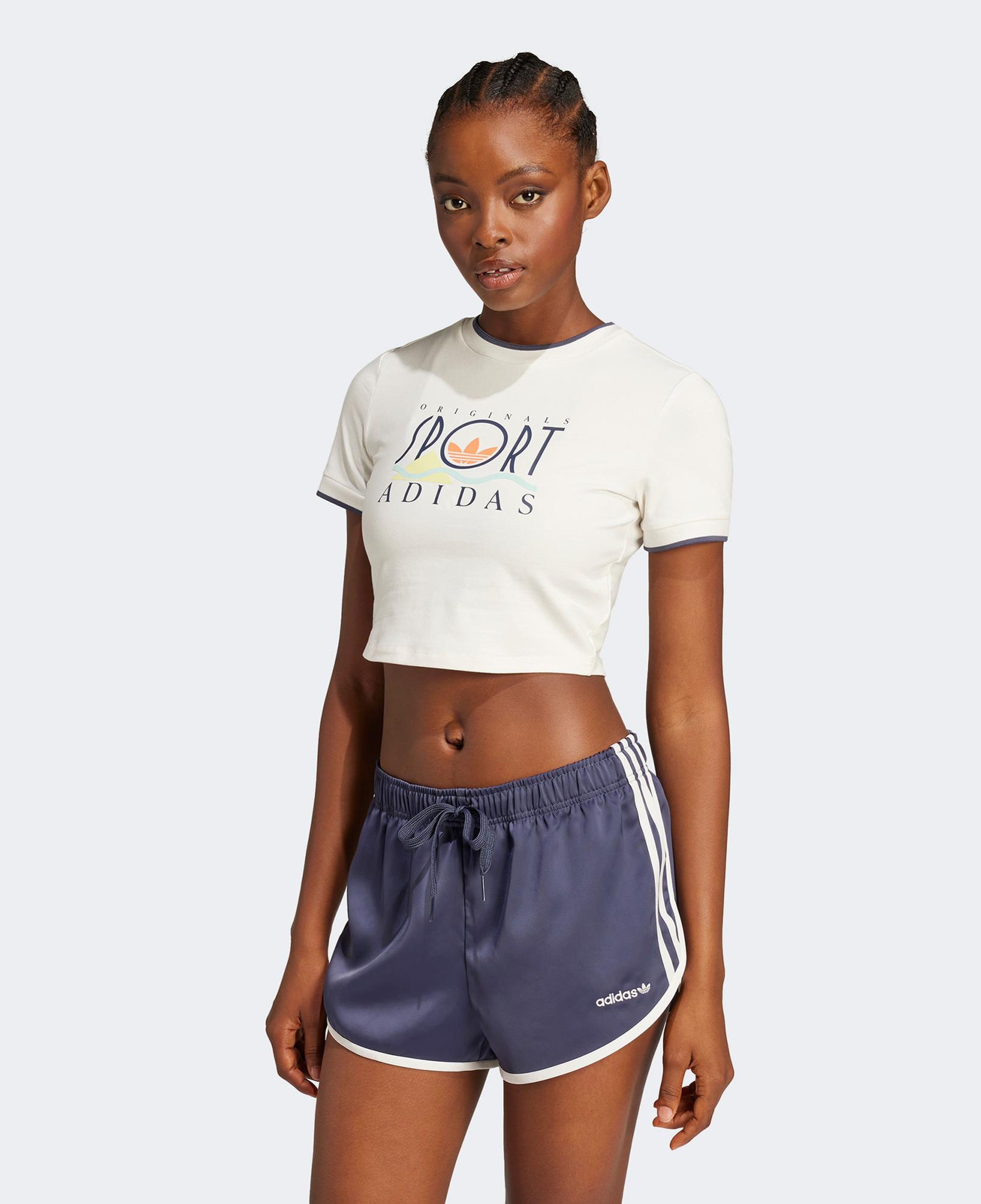 adidas Sportswear Kadın Beyaz Crop T-Shirt